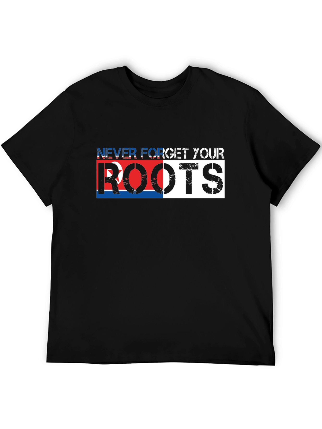 Never Forget Your Roots Black Graphic Tee