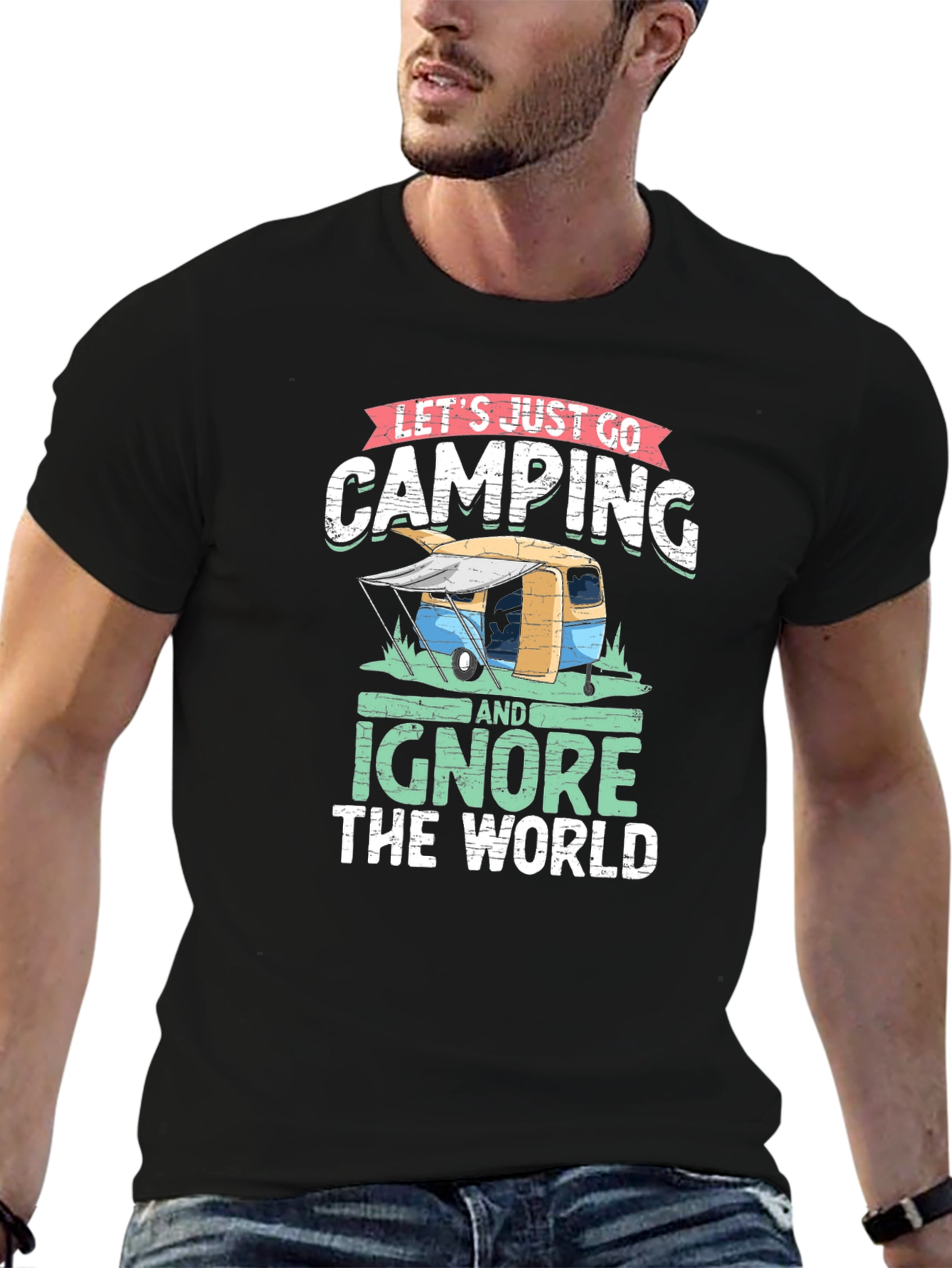 Camping Graphic Tee - Ignore the World