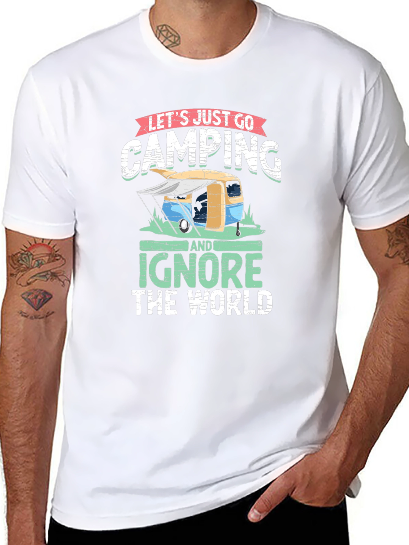 Camping Graphic Tee - Ignore the World