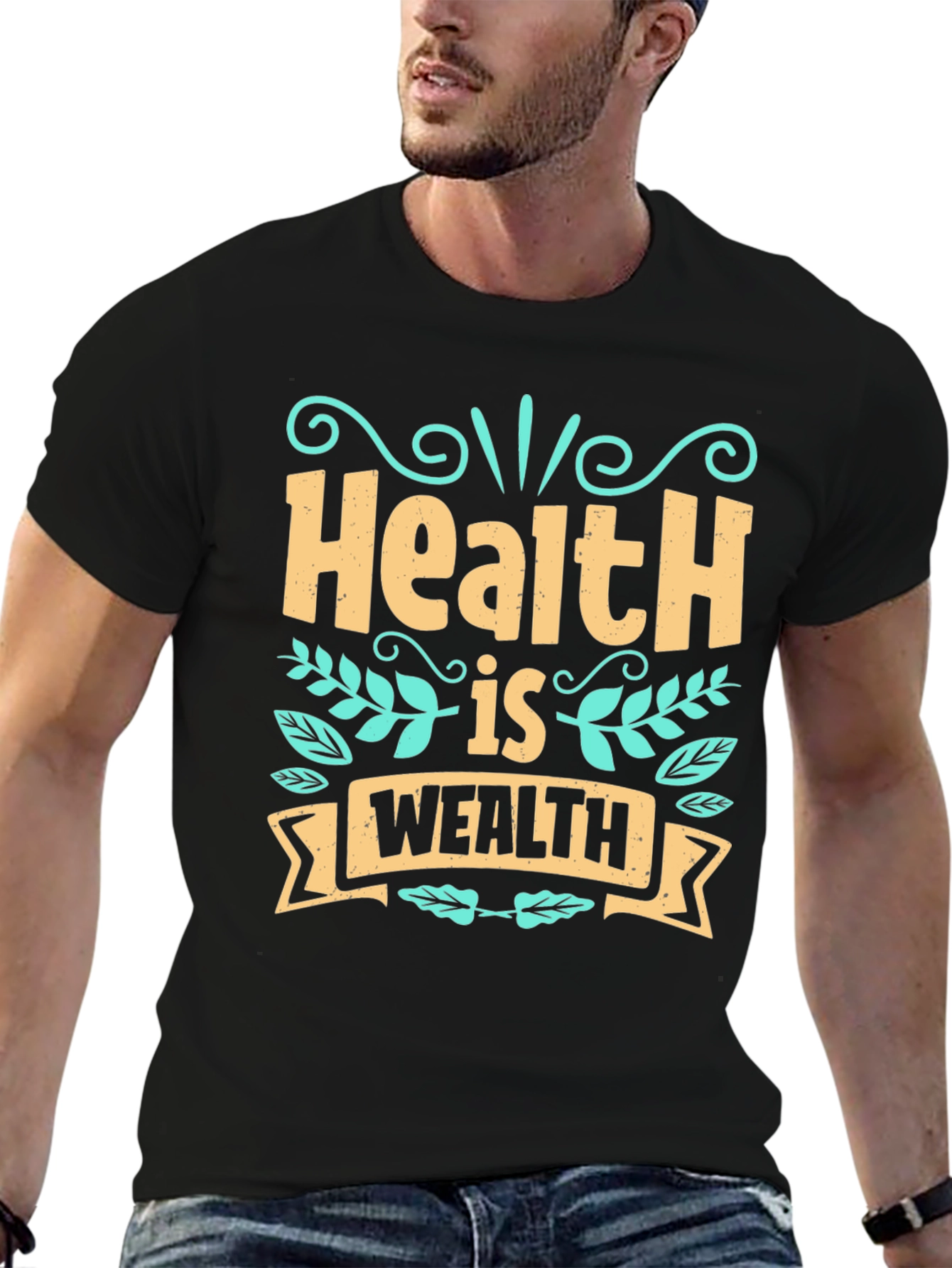 Health is Wealth Graphic T-Shirt