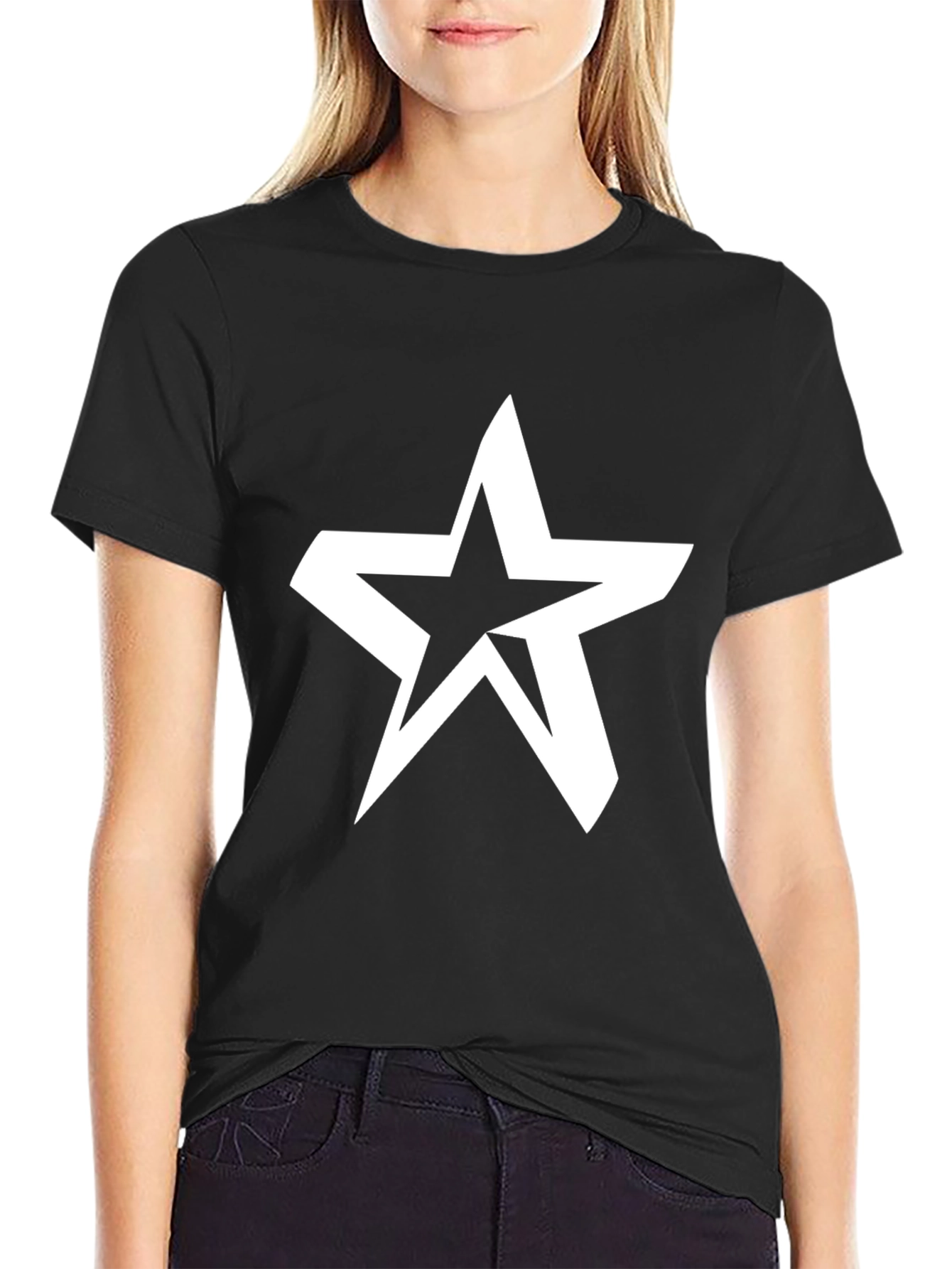 Bold Star Graphic Black T-Shirt