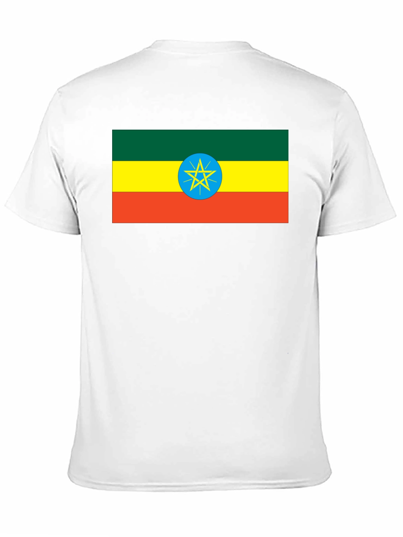 Ethiopian Flag T-Shirt - Black Cotton Tee