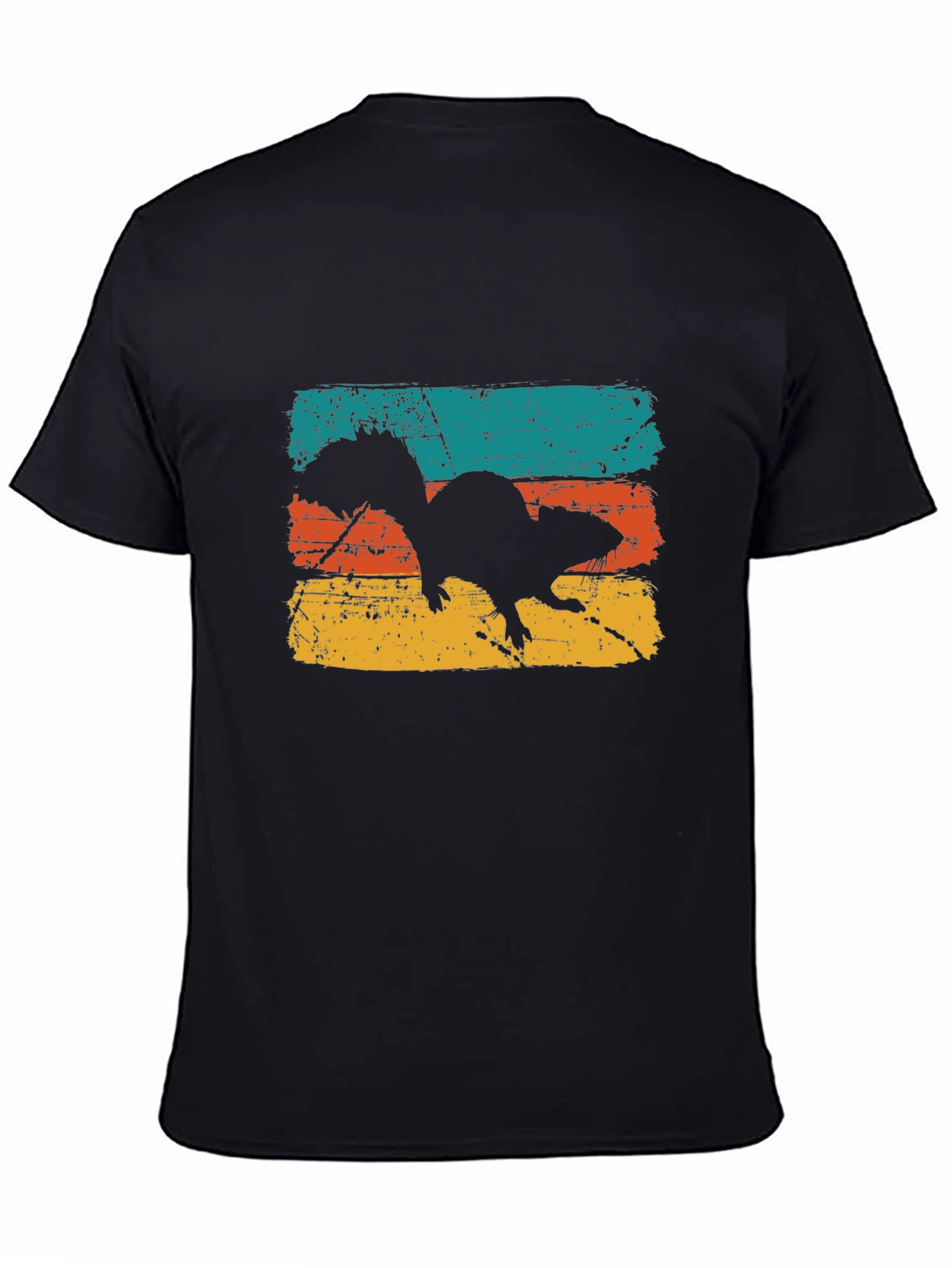 Retro Squirrel Graphic Tee - Mens Black T-Shirt