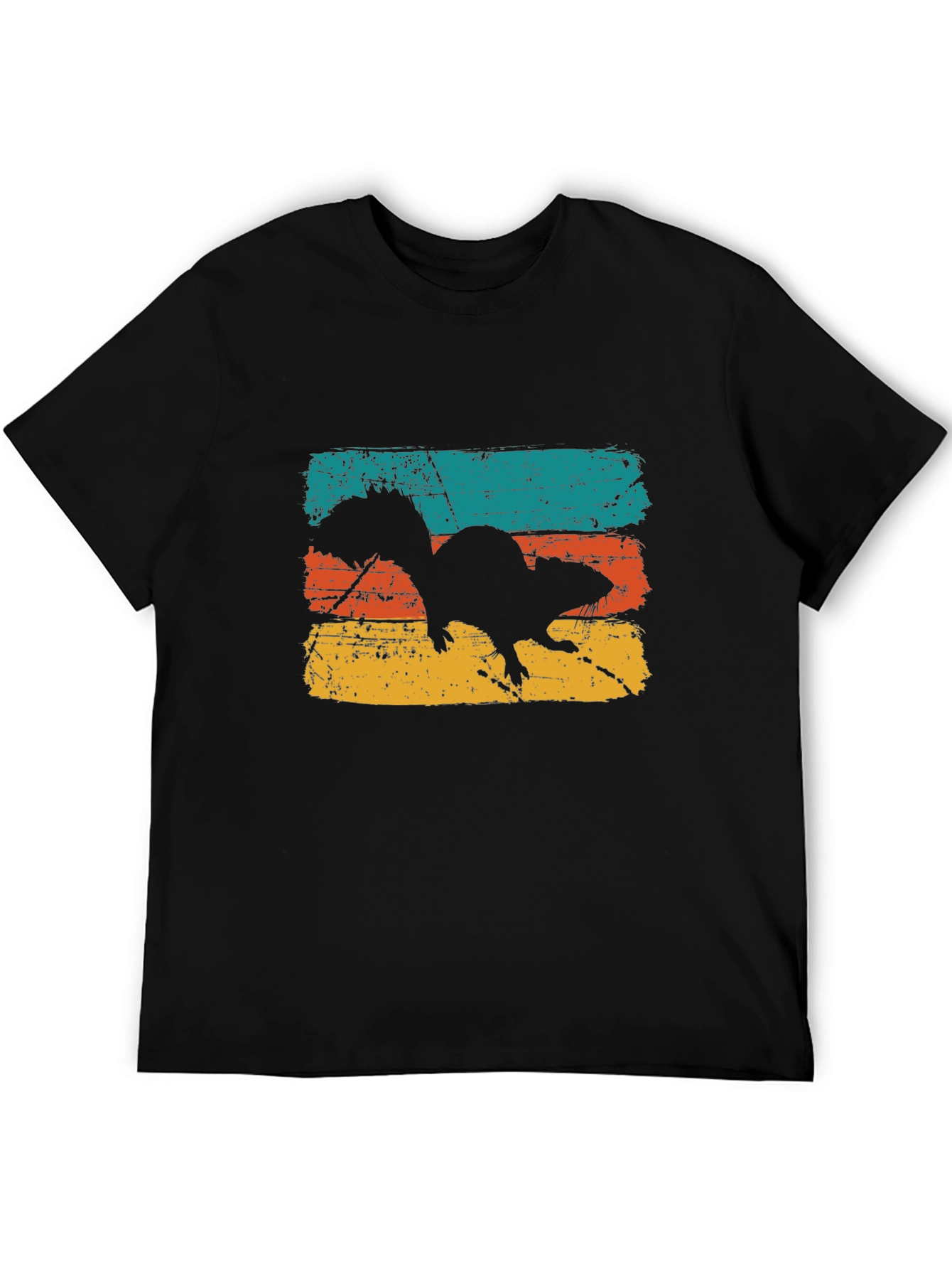 Retro Squirrel Graphic Tee - Mens Black T-Shirt
