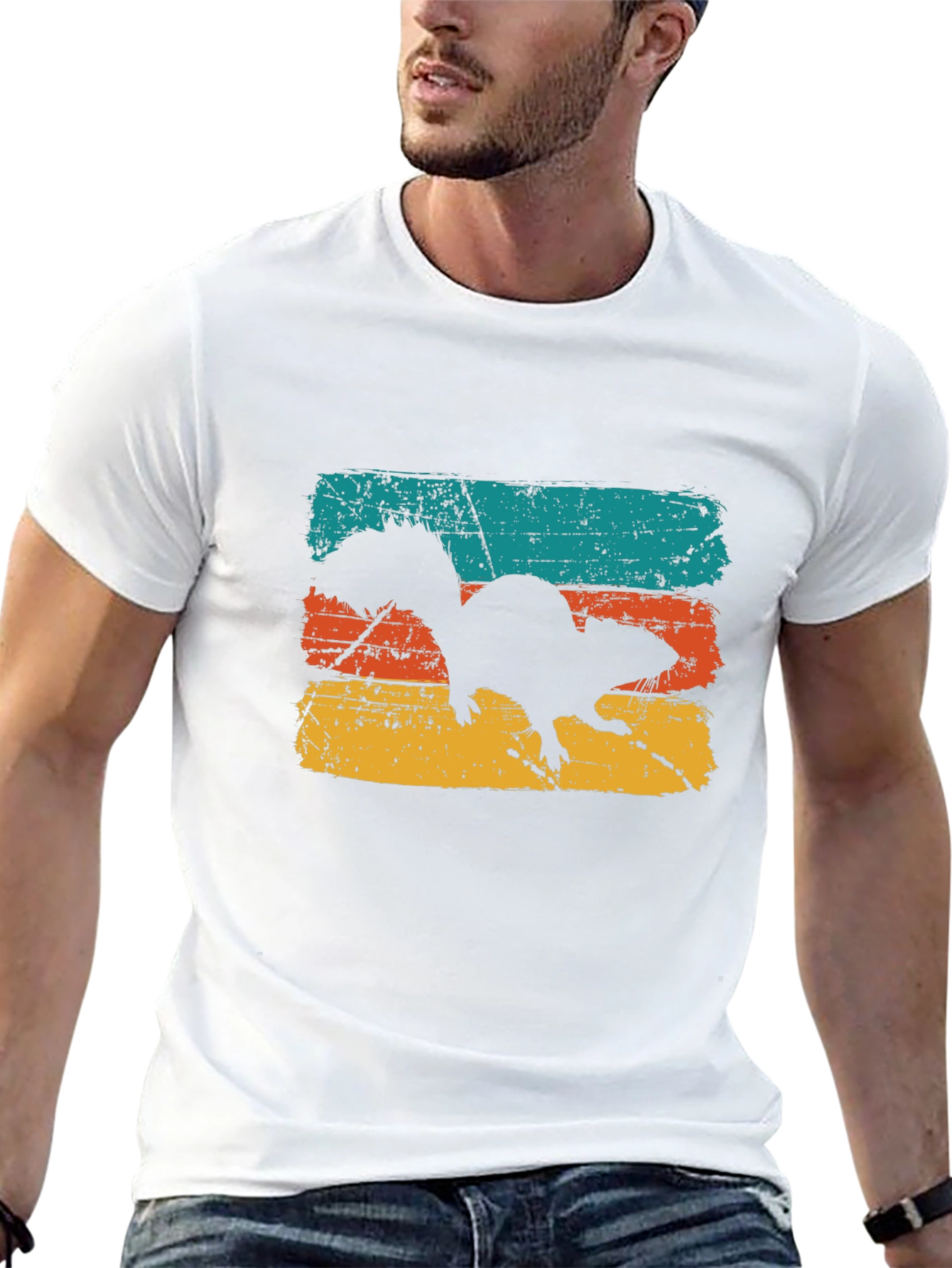 Retro Squirrel Graphic Tee - Mens Black T-Shirt