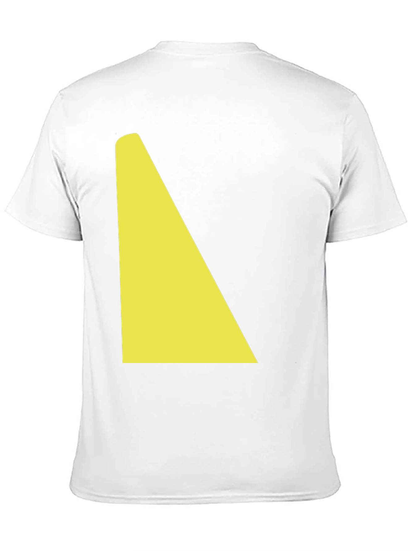 Geometric Yellow Shape on Black Tee
