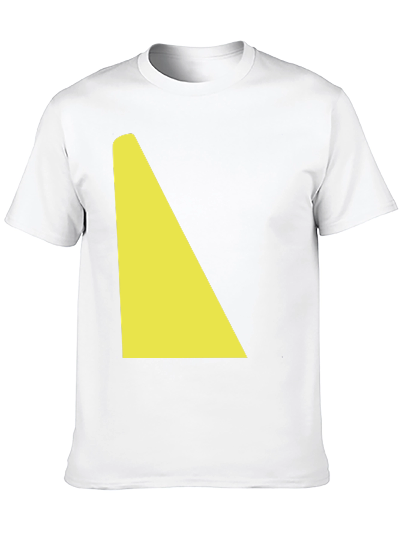 Geometric Yellow Shape on Black Tee