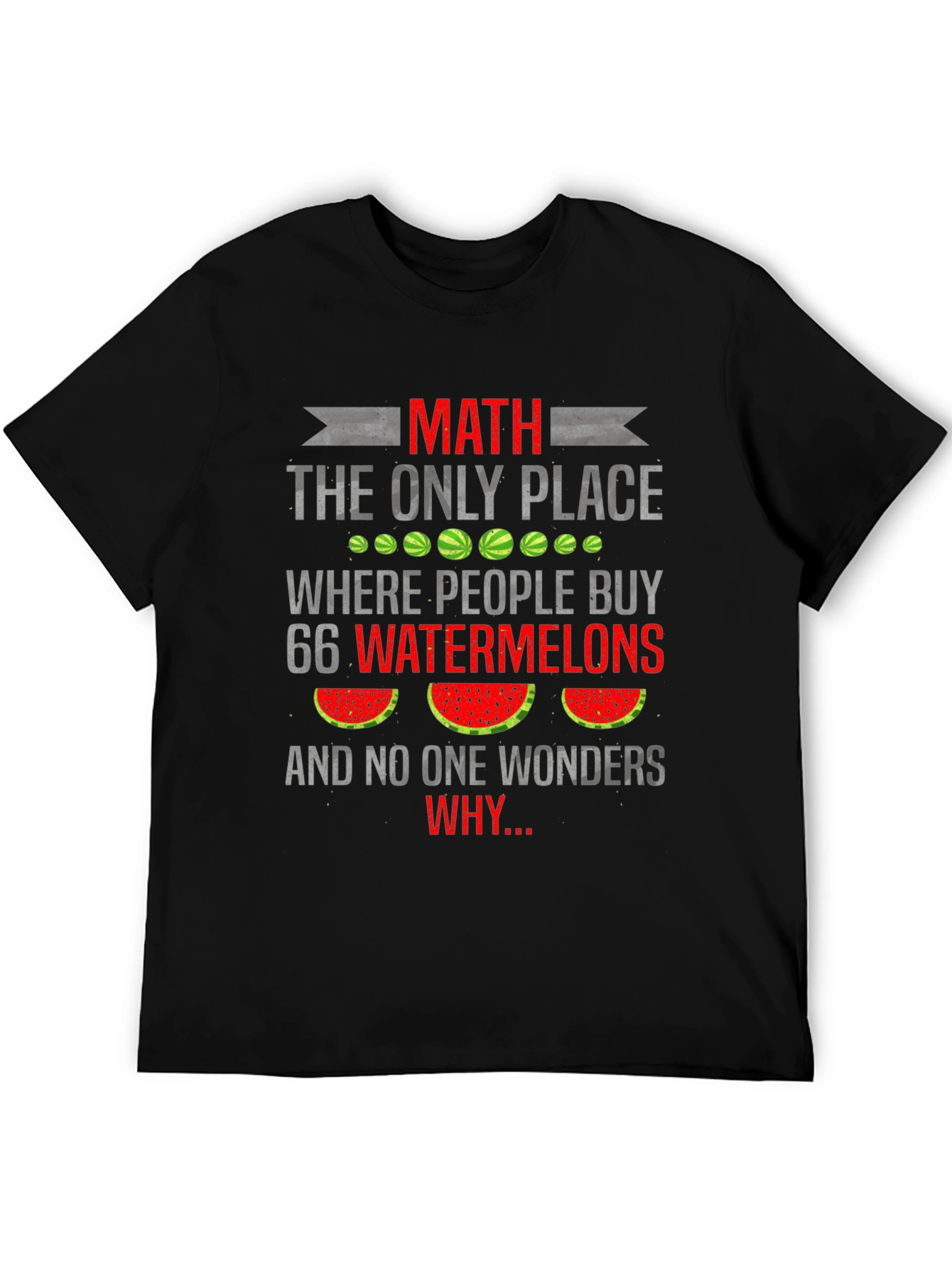 Math Watermelon Graphic Tee - Funny Student Shirt