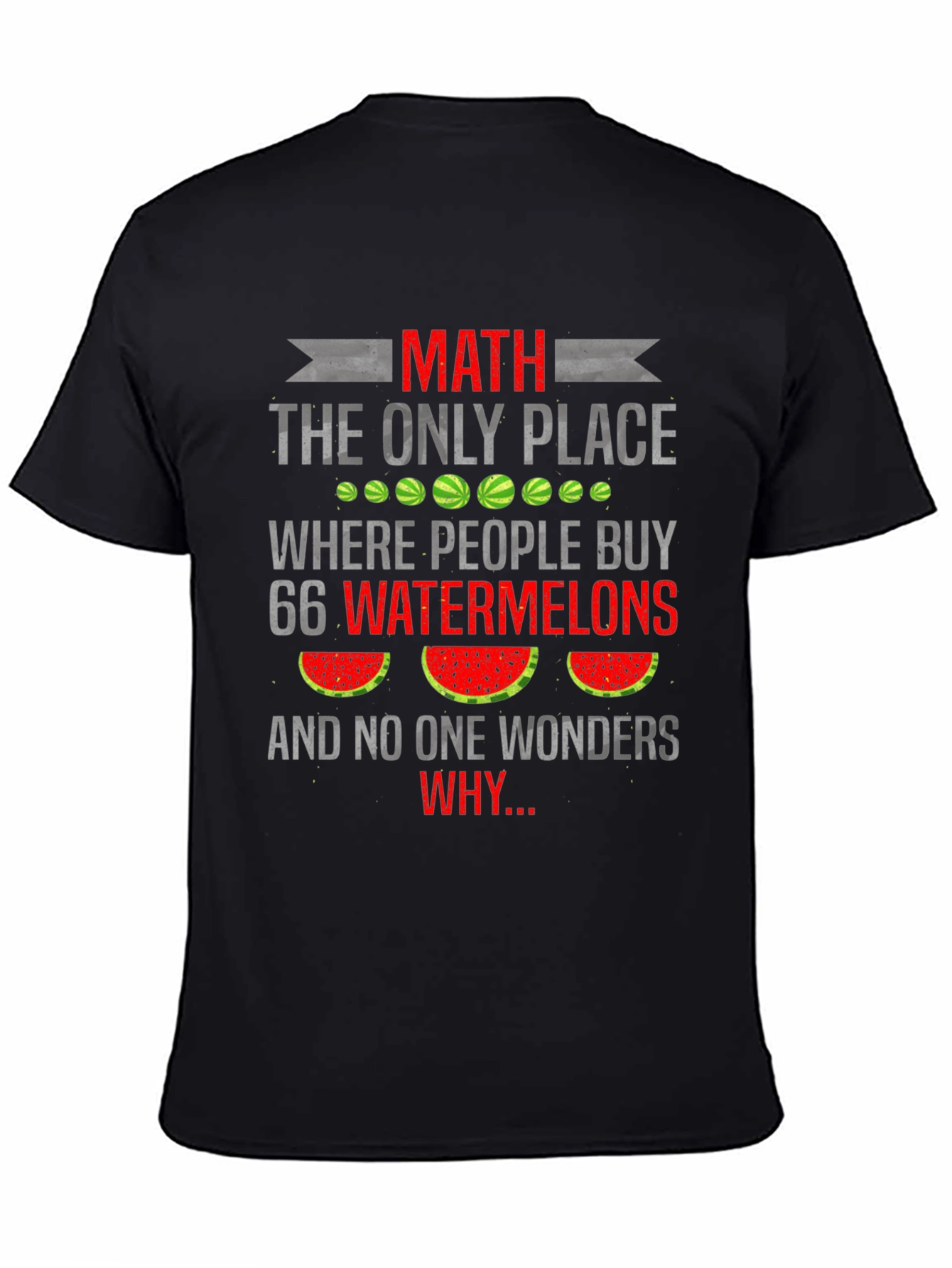 Math Watermelon Graphic Tee - Funny Student Shirt