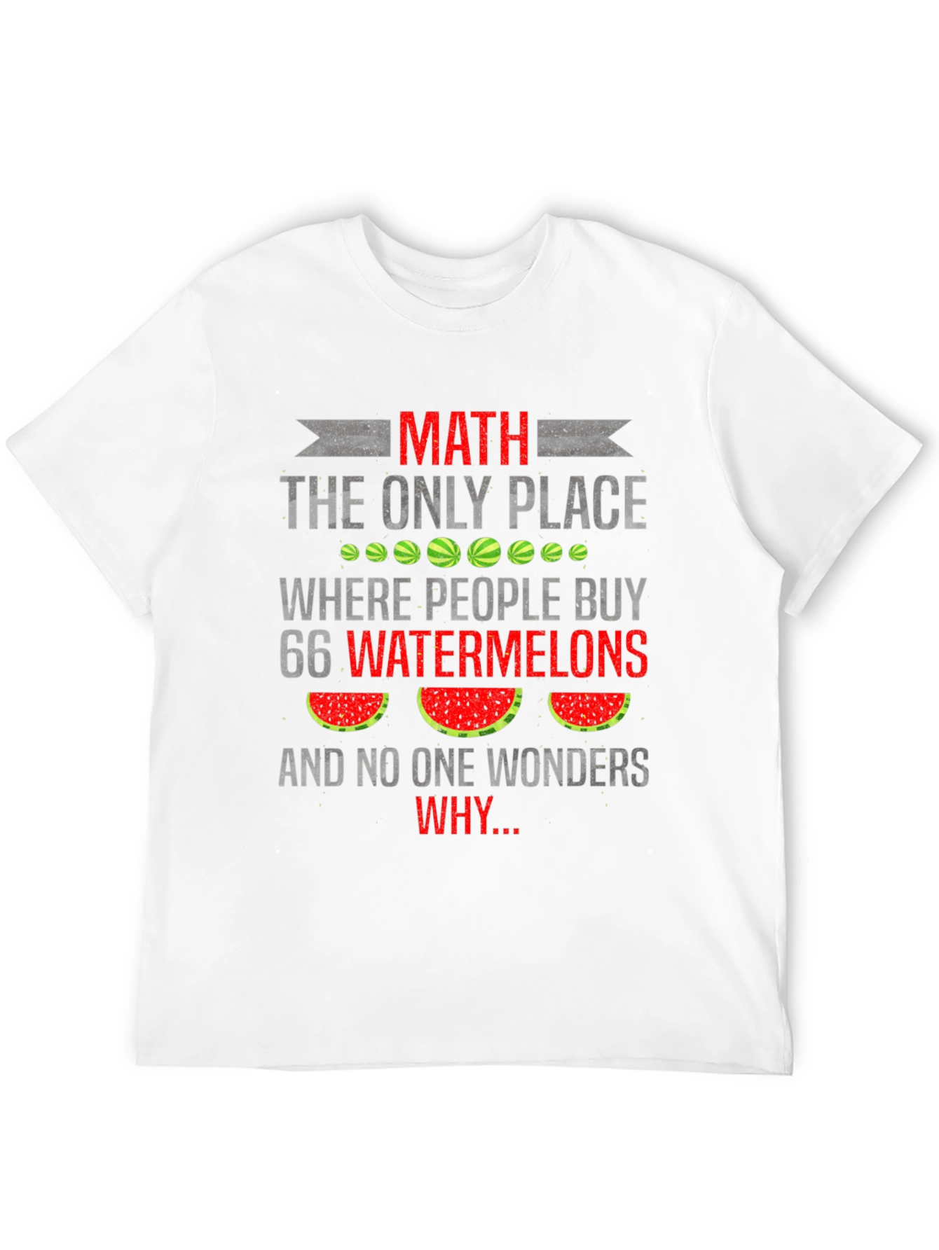 Math Watermelon Graphic Tee - Funny Student Shirt