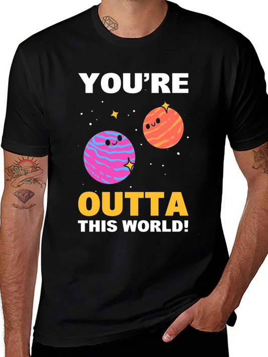 Outta This World Graphic T-Shirt - Space Planets Tee