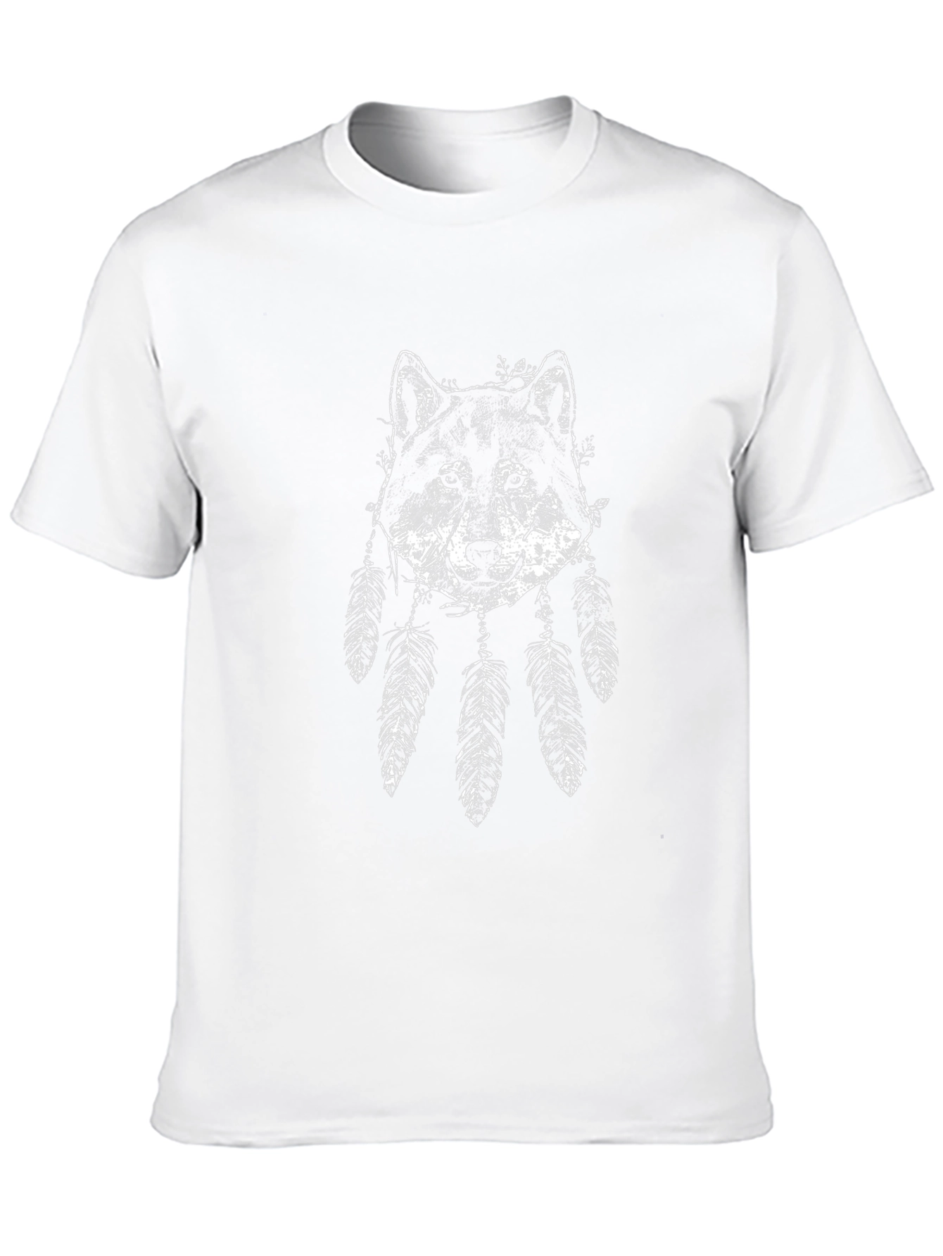 Wolf Dreamcatcher Graphic Tee - Black