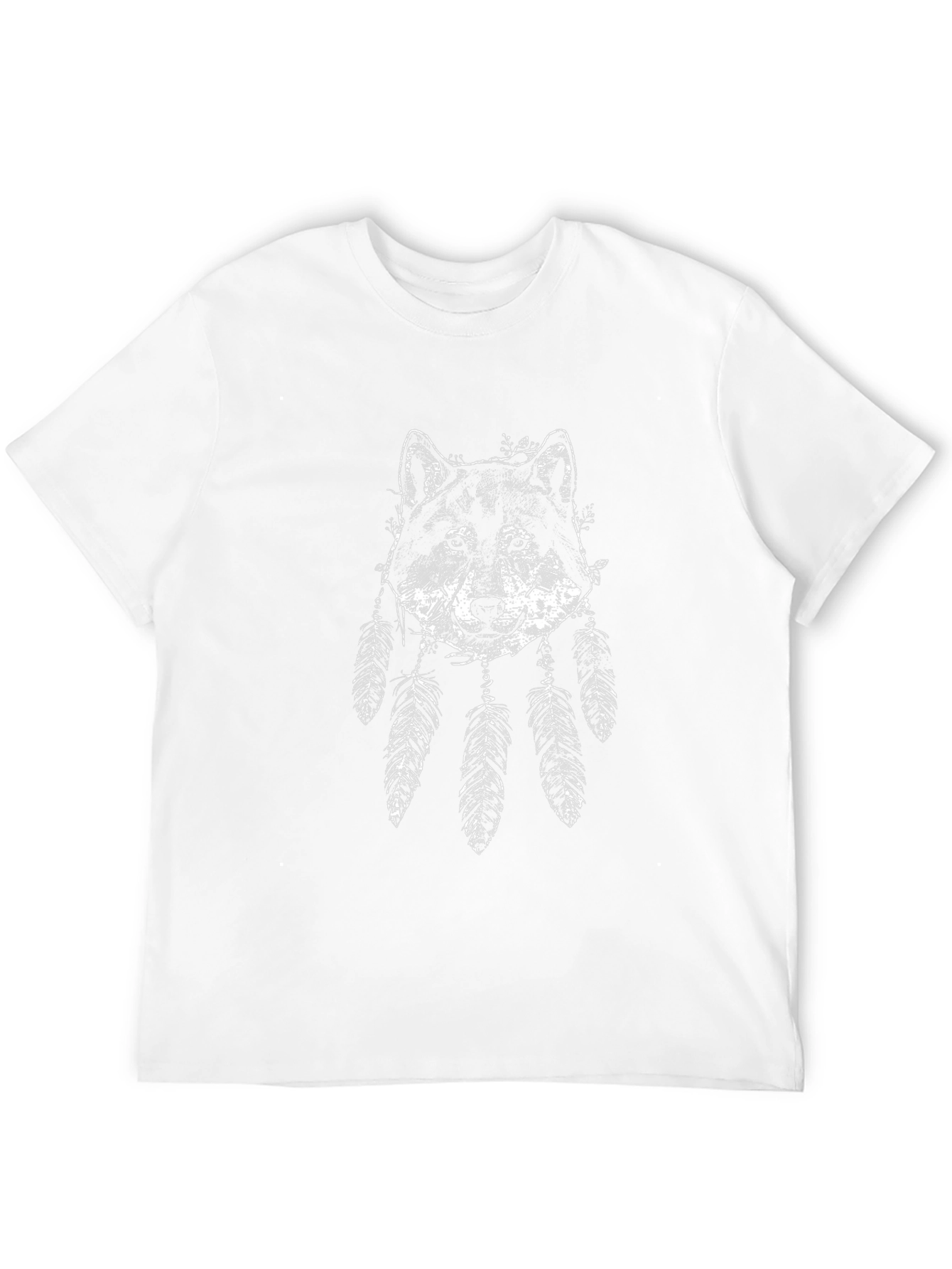 Wolf Dreamcatcher Graphic Tee - Black