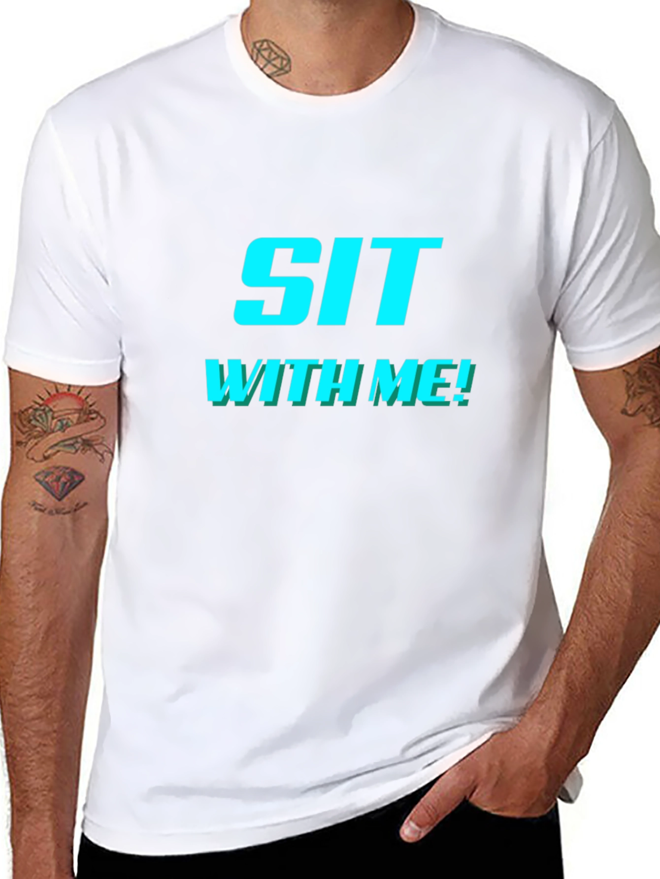 Sit With Me! Graphic Tee - Trendy & Comfy