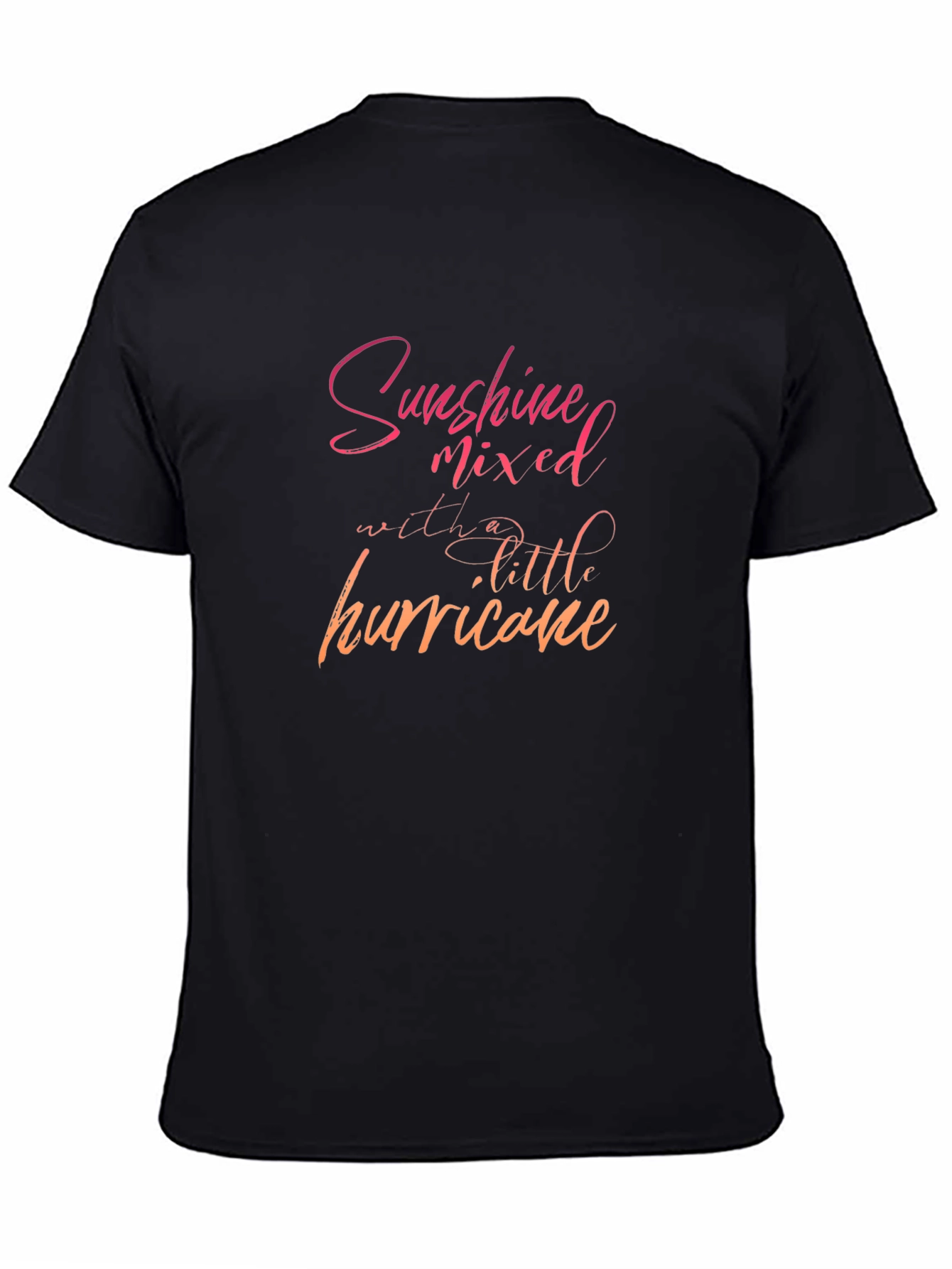 Sunshine Hurricane Graphic Tee - Black Cotton T-Shirt