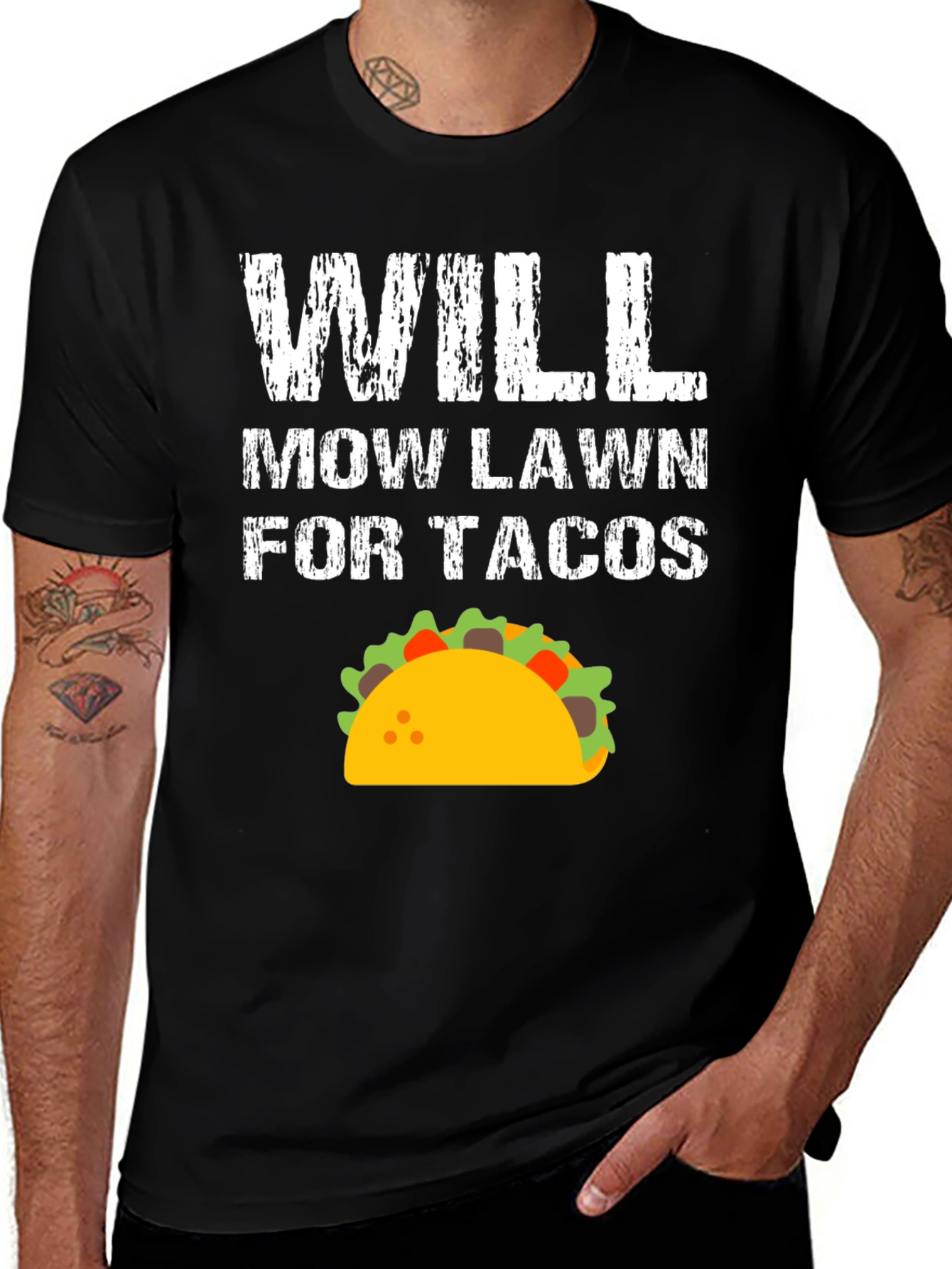 Will Mow Lawn For Tacos Graphic Tee