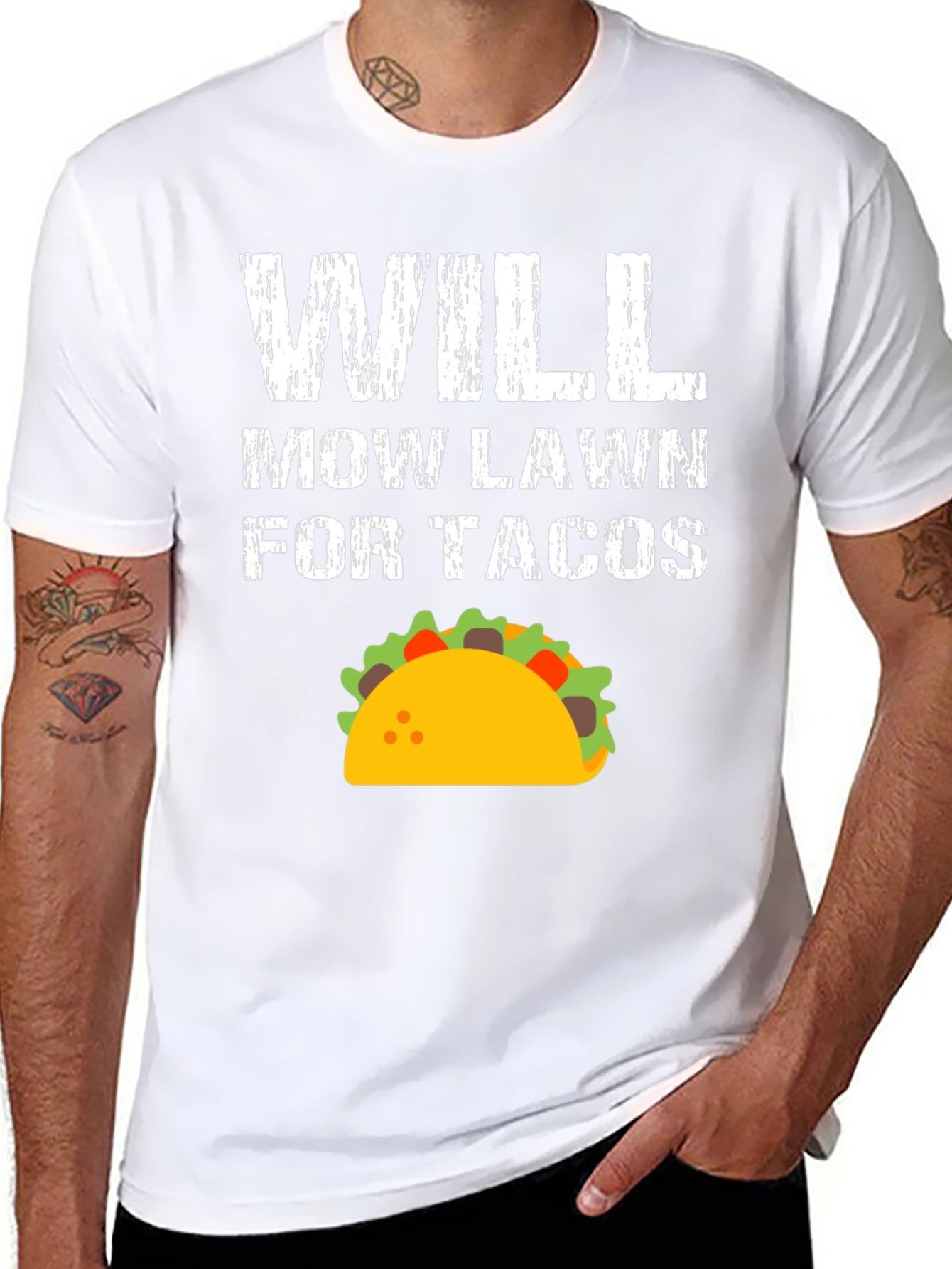 Will Mow Lawn For Tacos Graphic Tee