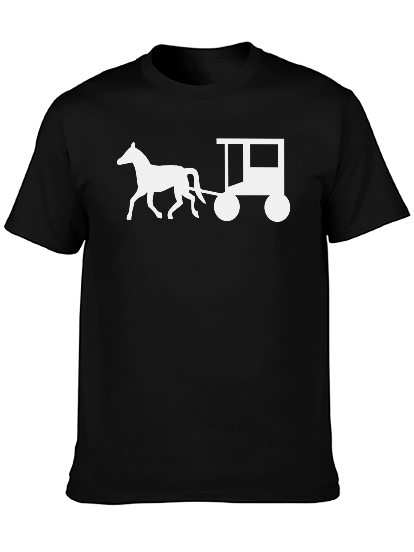 Horse and Cart Graphic Tee - Black