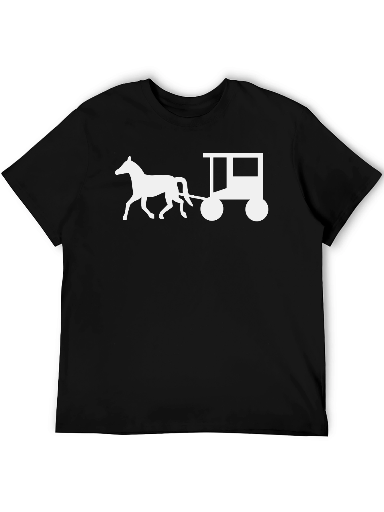 Horse and Cart Graphic Tee - Black