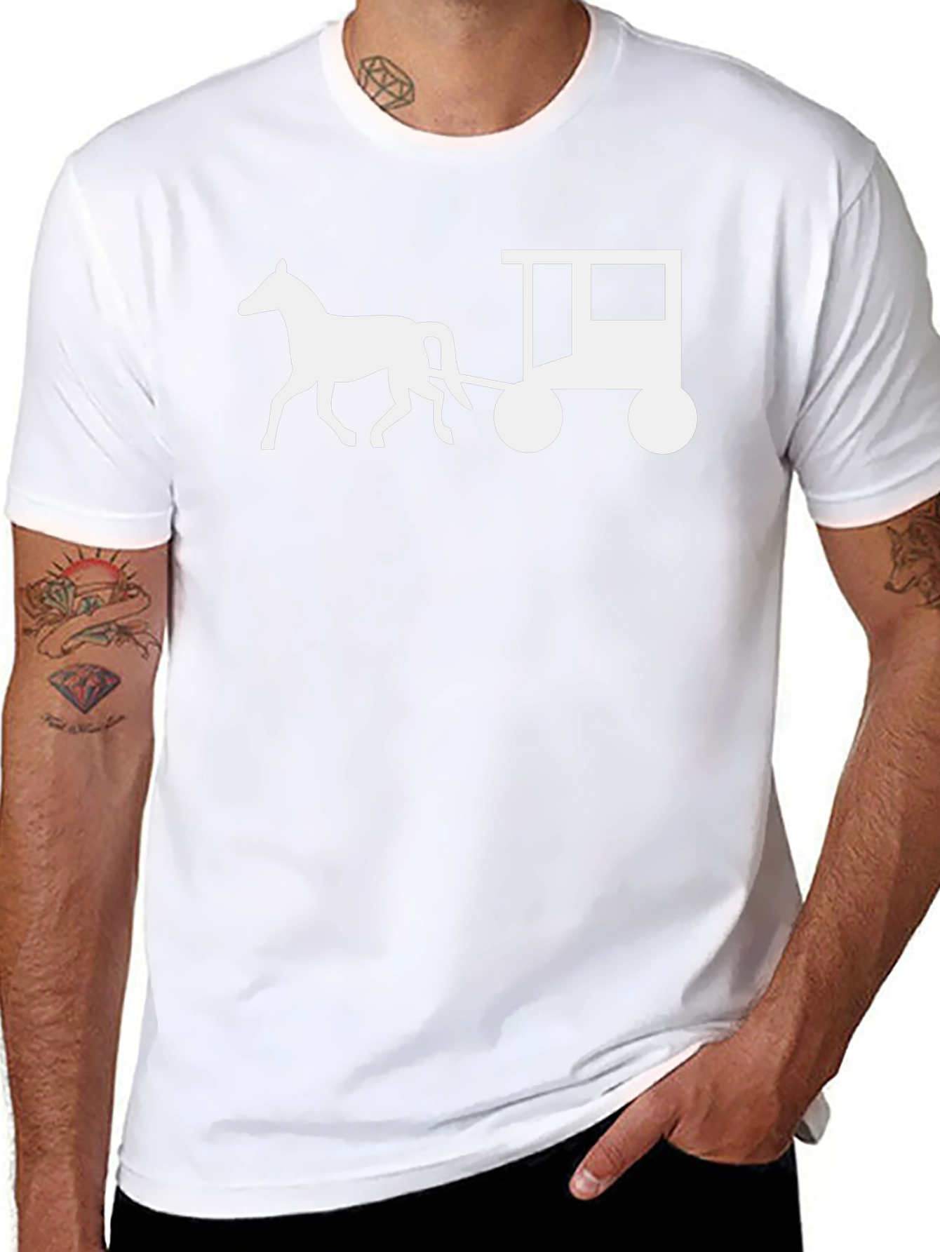 Horse and Cart Graphic Tee - Black