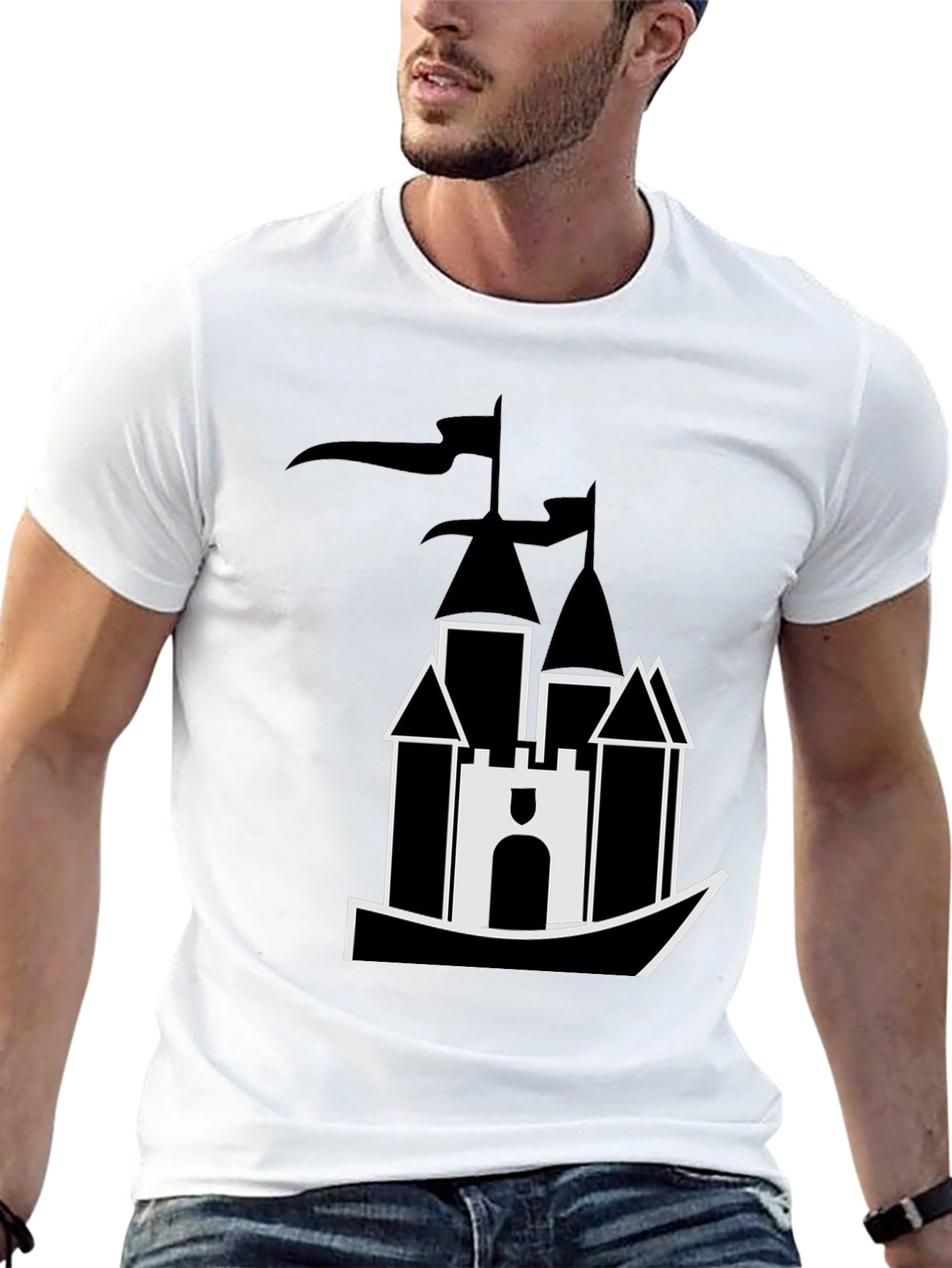 Castle T-Shirt - Black Graphic Tee