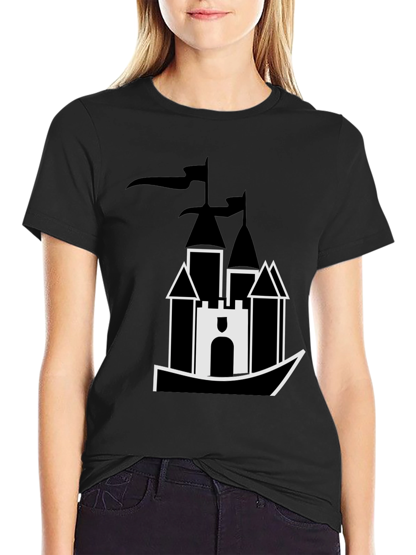 Castle T-Shirt - Black Graphic Tee