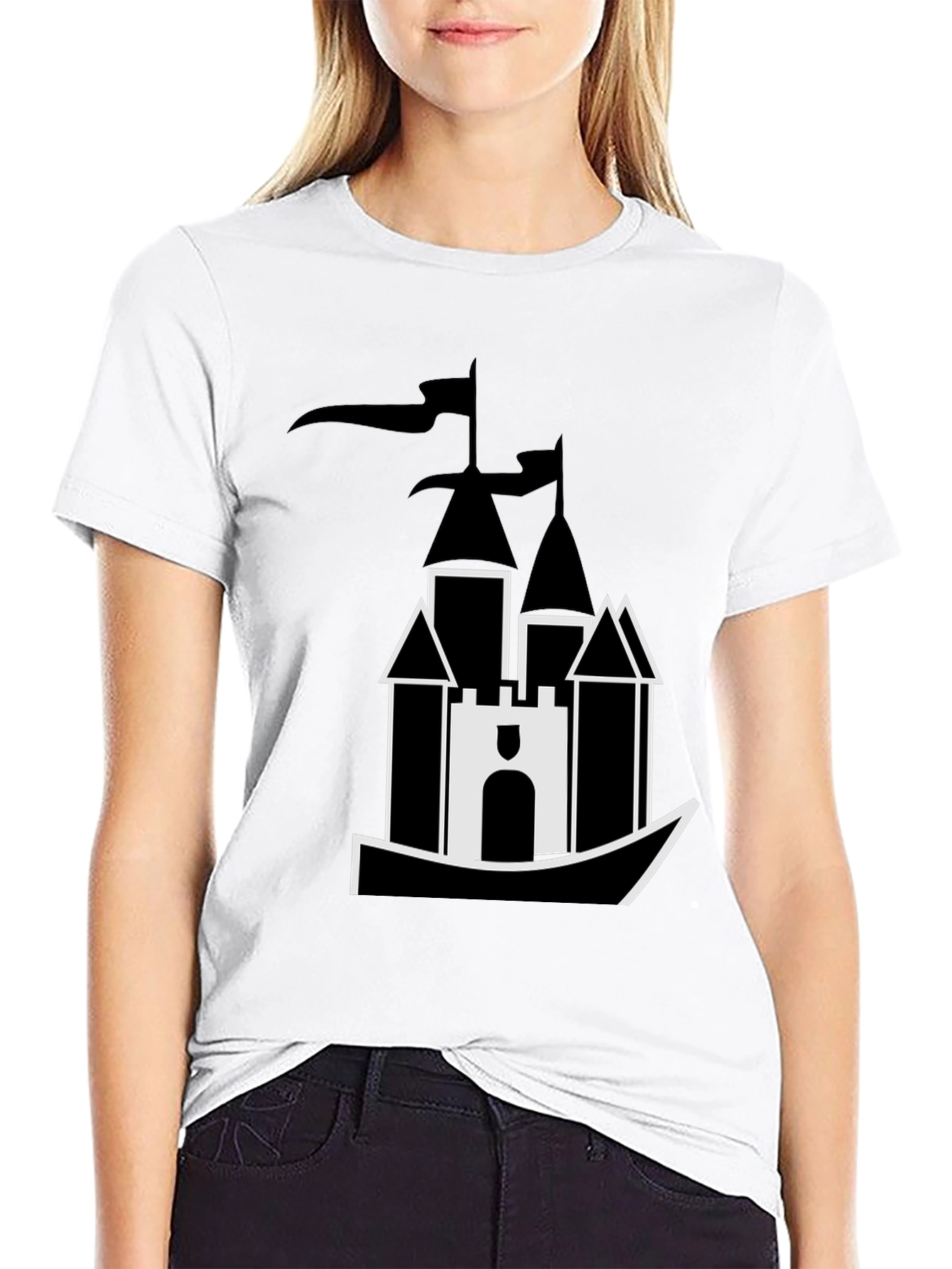 Castle T-Shirt - Black Graphic Tee