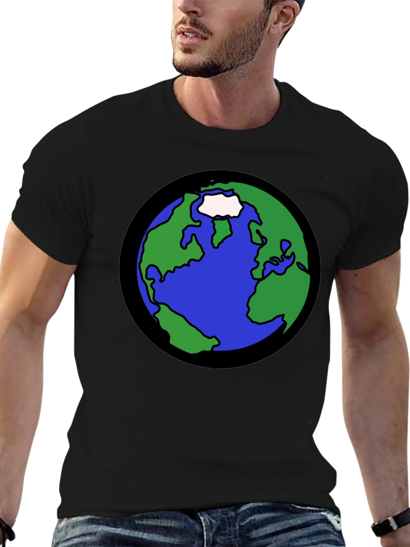 Earth Graphic T-Shirt - Bold Planet Design