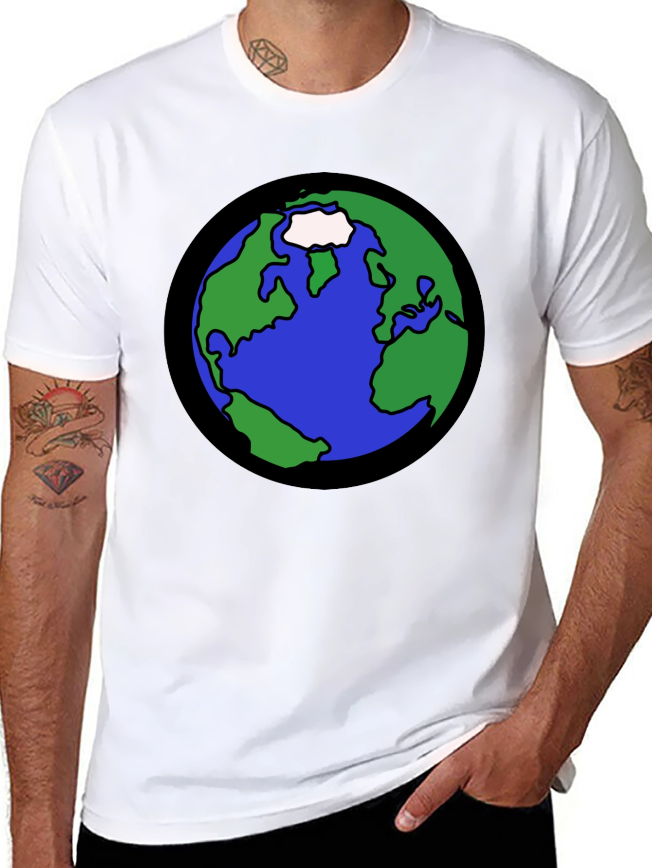 Earth Graphic T-Shirt - Bold Planet Design