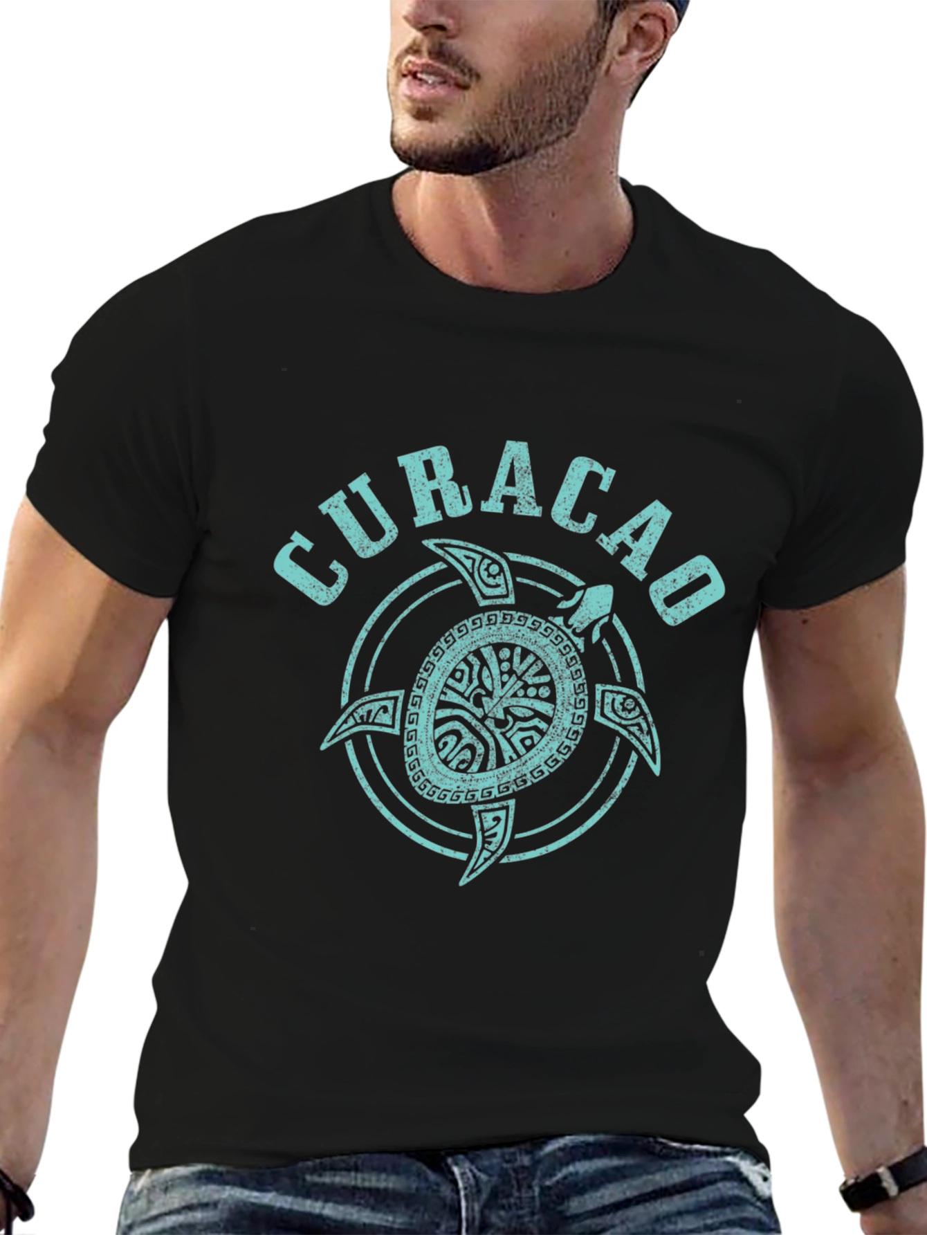 Curaçao Turtle Graphic Tee - Island Vibes