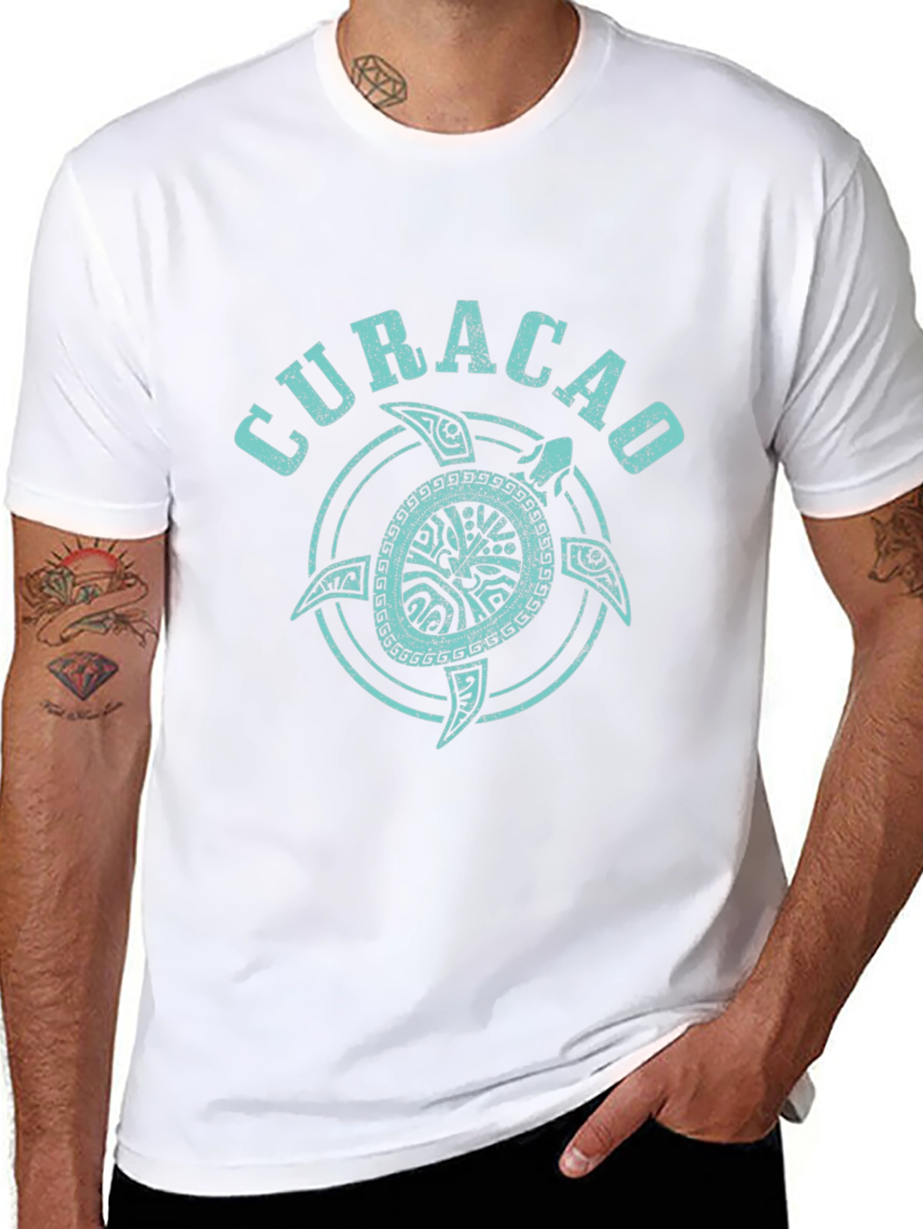 Curaçao Turtle Graphic Tee - Island Vibes
