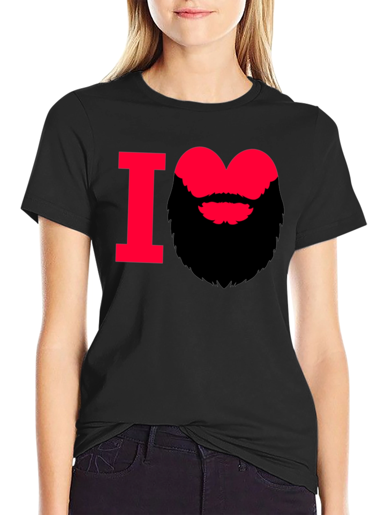 I Heart Beard Graphic Tee - Stylish Mens T-Shirt