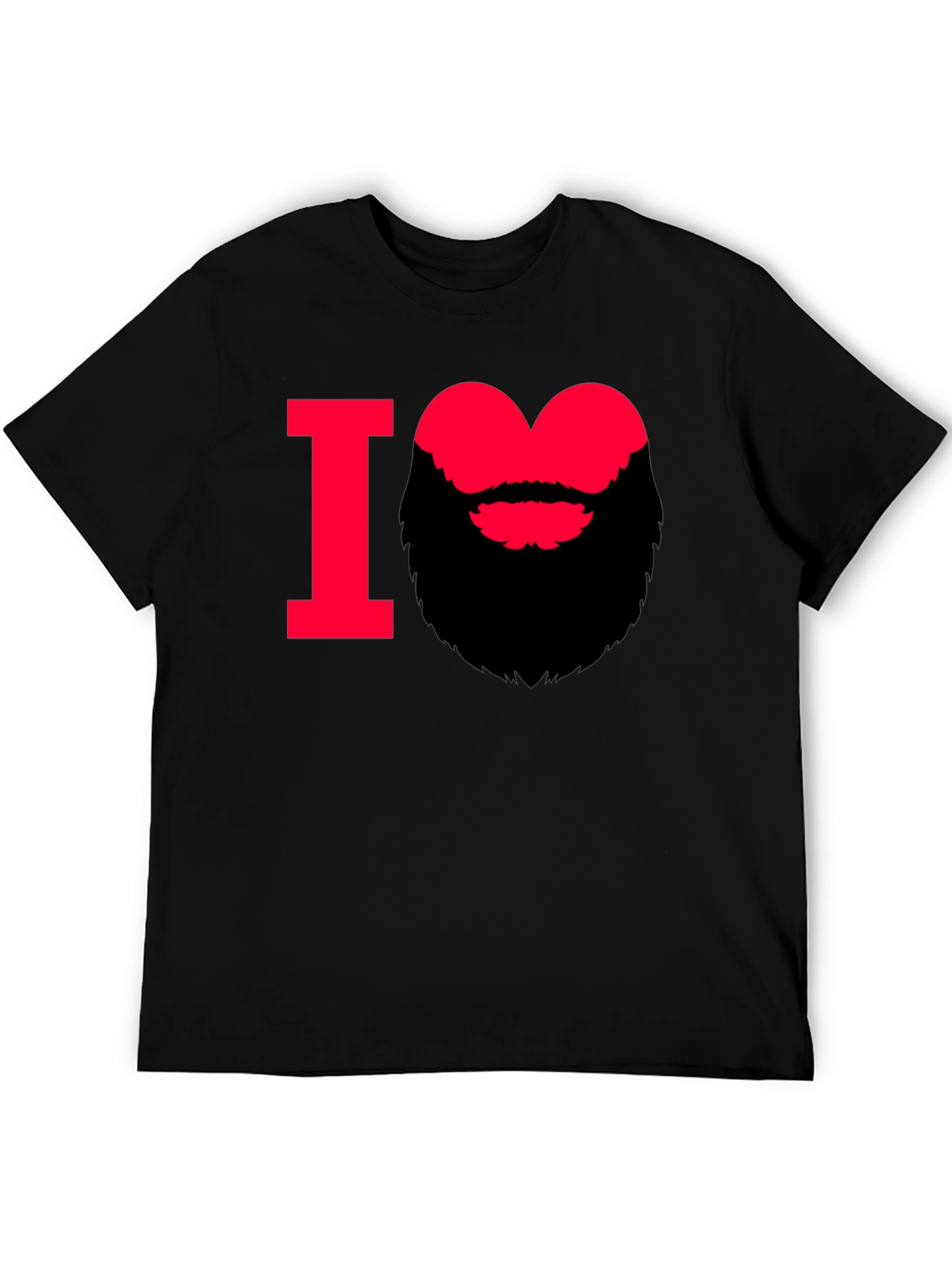 I Heart Beard Graphic Tee - Stylish Mens T-Shirt