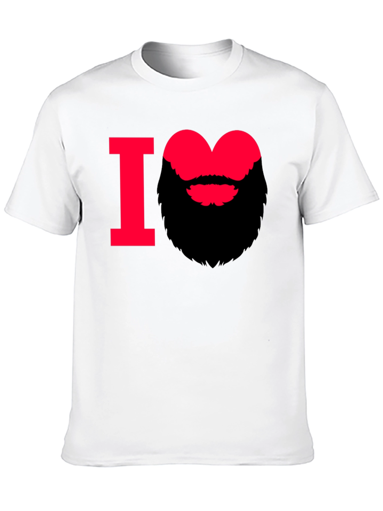 I Heart Beard Graphic Tee - Stylish Mens T-Shirt