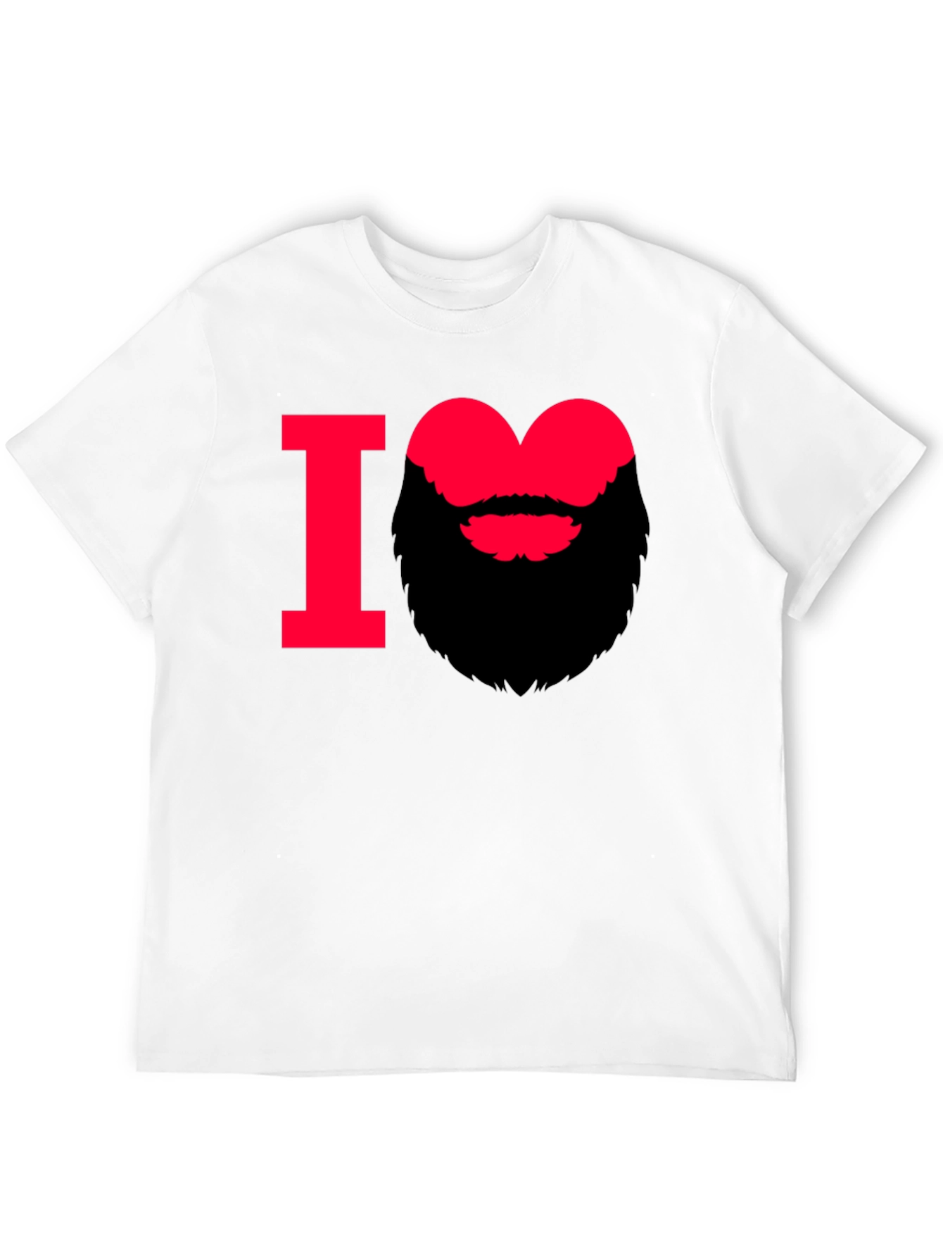 I Heart Beard Graphic Tee - Stylish Mens T-Shirt