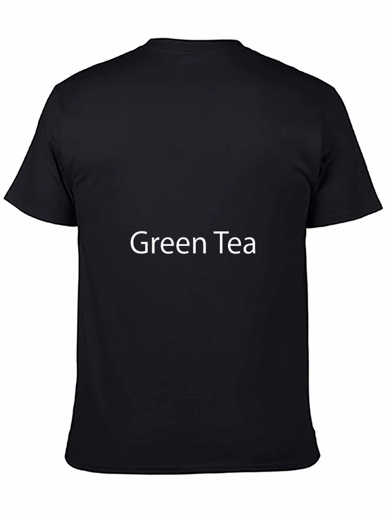 Mens Black T-Shirt - Green Tea