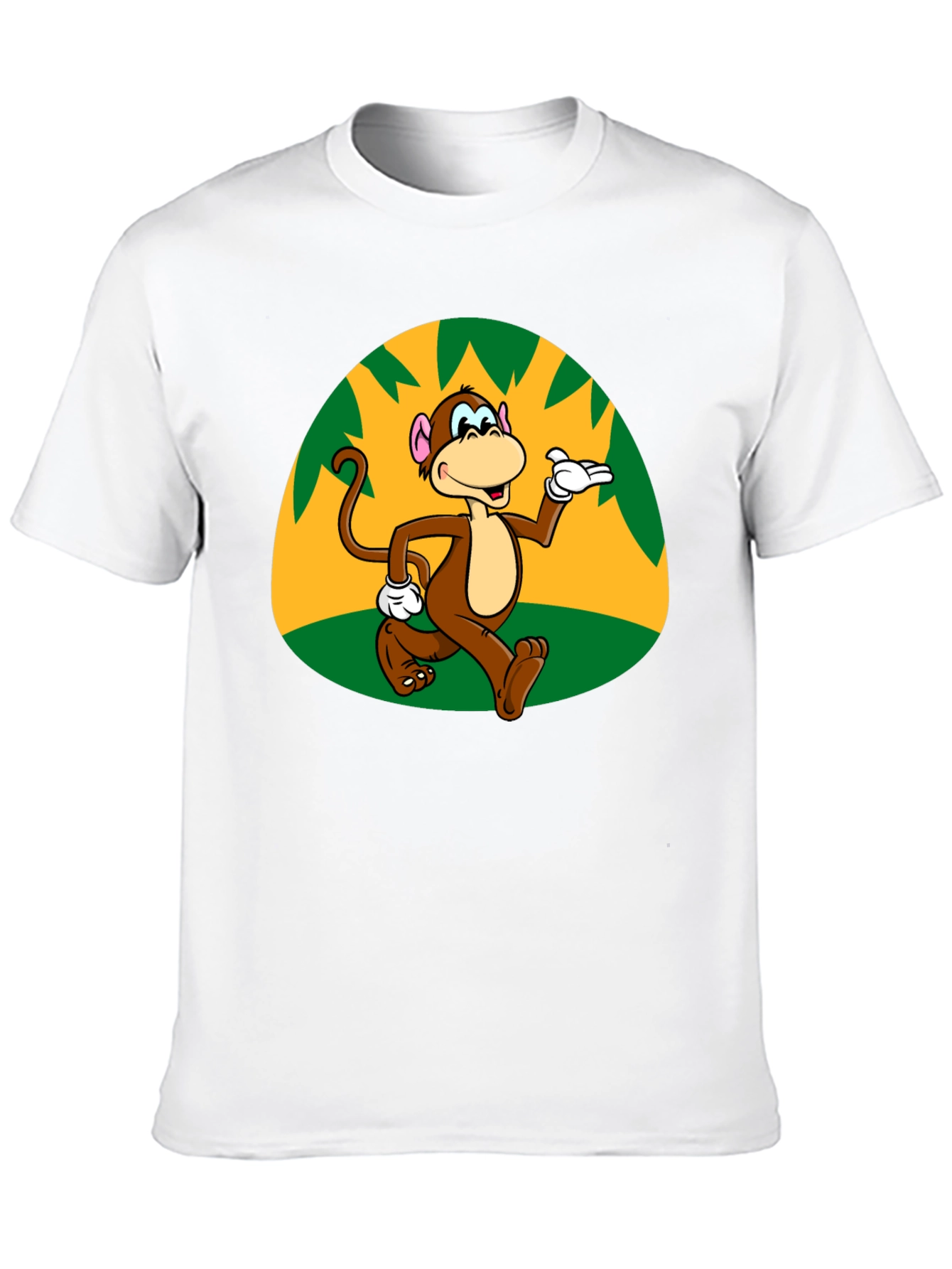 Cartoon Monkey Graphic T-Shirt