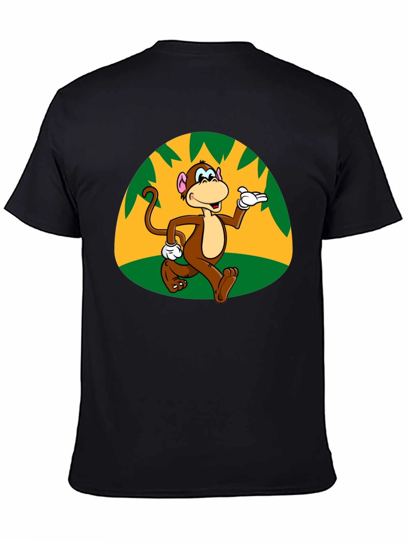 Cartoon Monkey Graphic T-Shirt