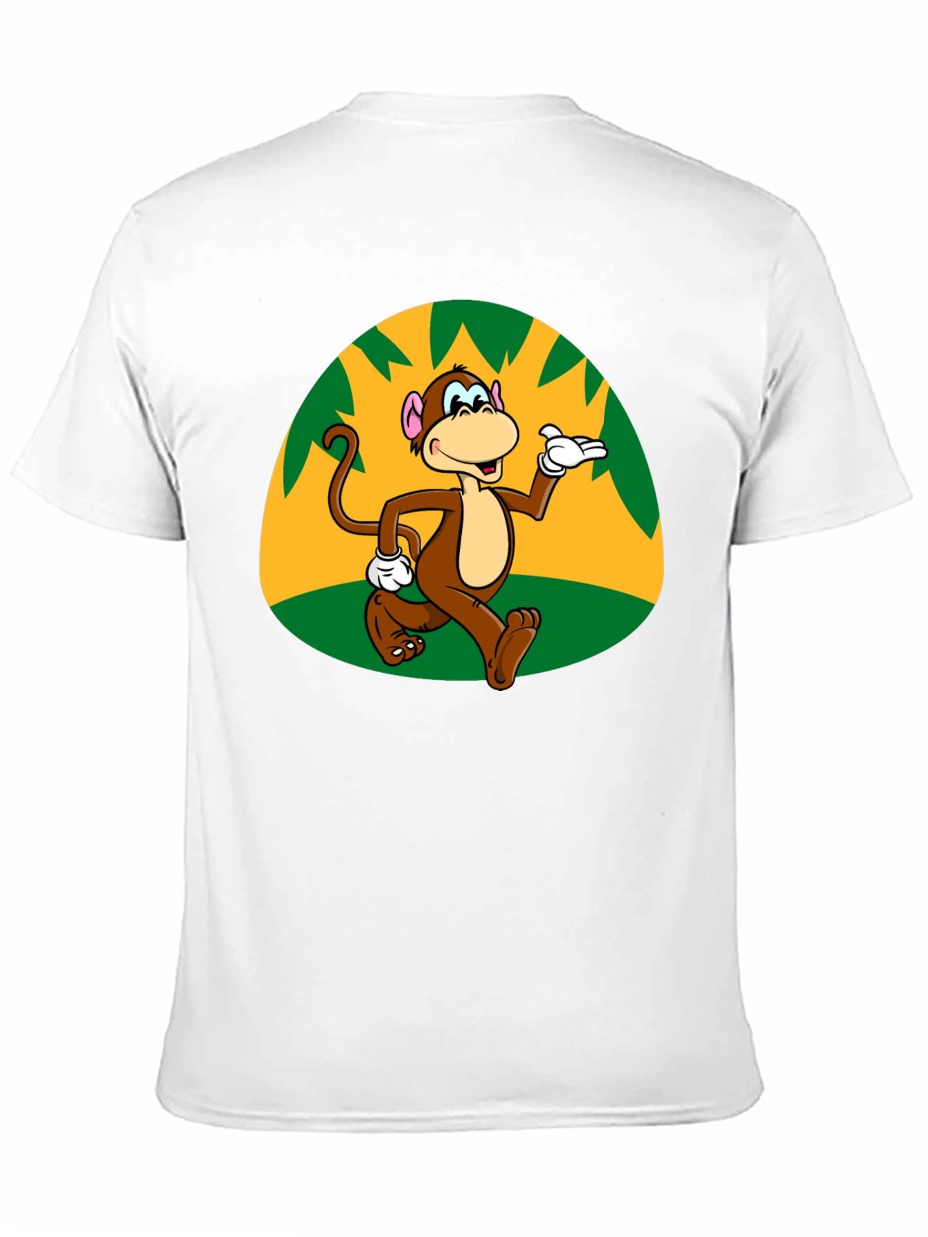 Cartoon Monkey Graphic T-Shirt