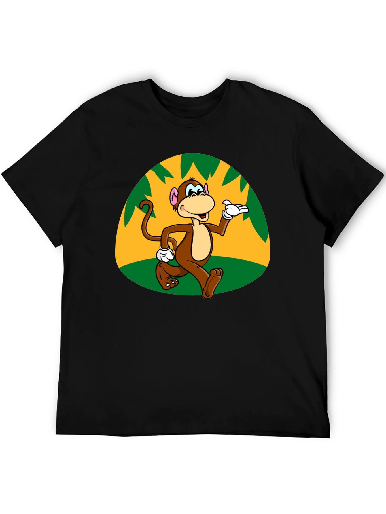 Cartoon Monkey Graphic T-Shirt