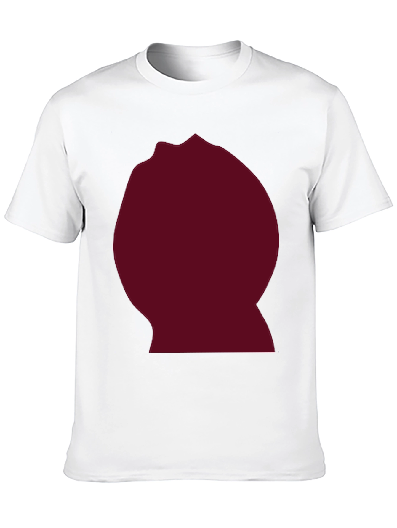 Burgundy Blob Graphic Black T-Shirt
