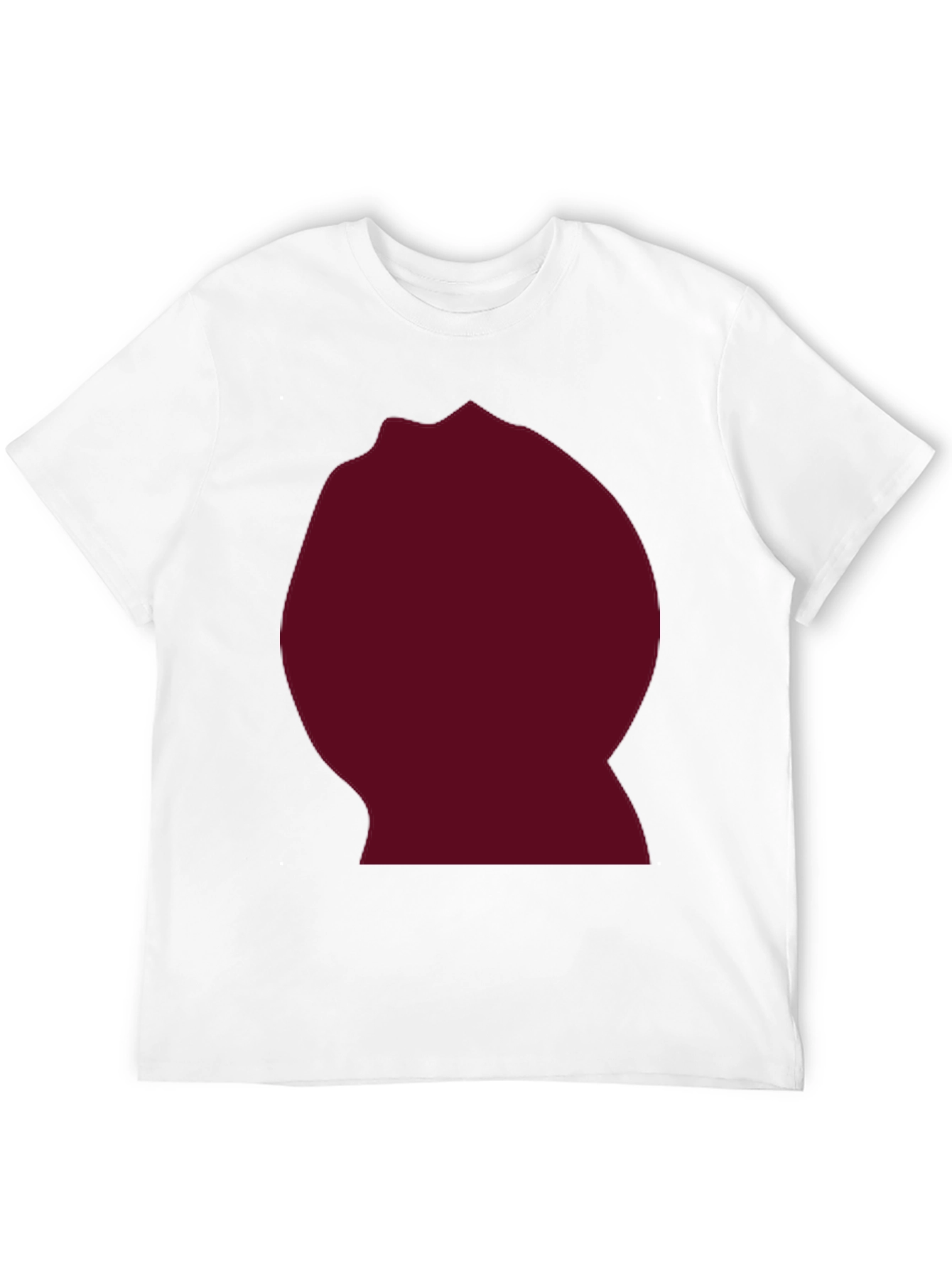 Burgundy Blob Graphic Black T-Shirt