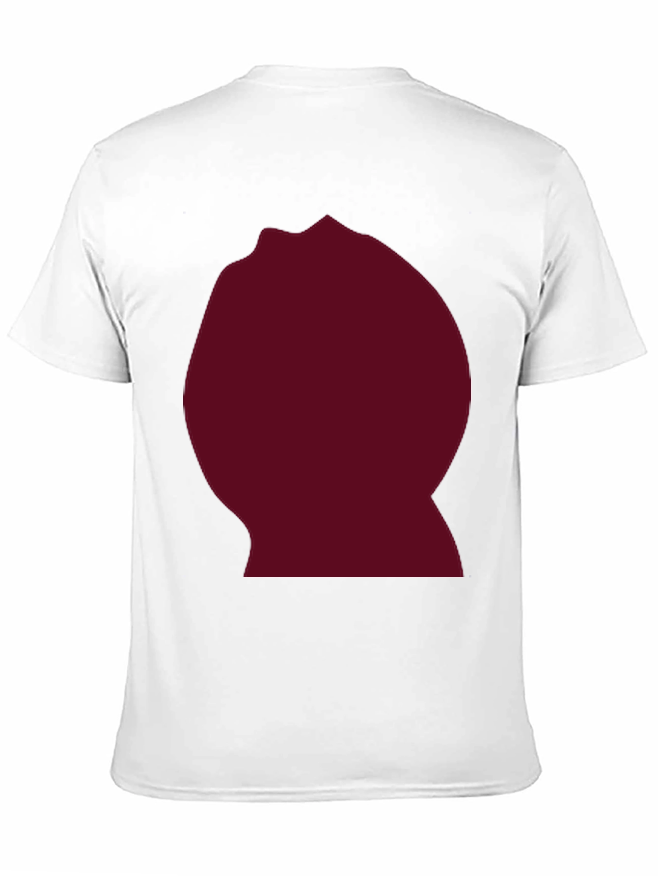 Burgundy Blob Graphic Black T-Shirt