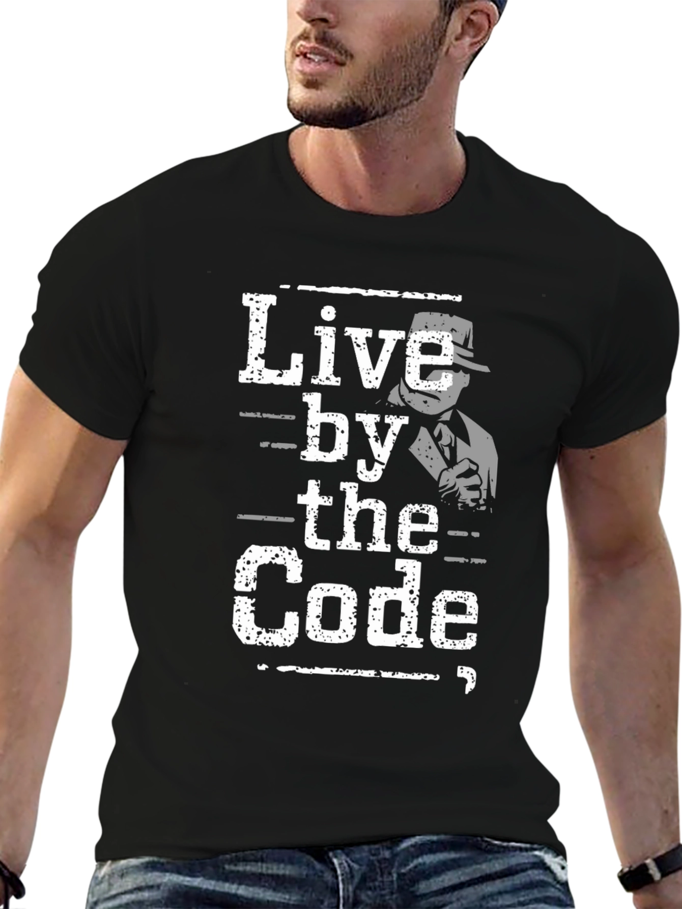 Live By the Code Graphic Tee - Mobster Design
