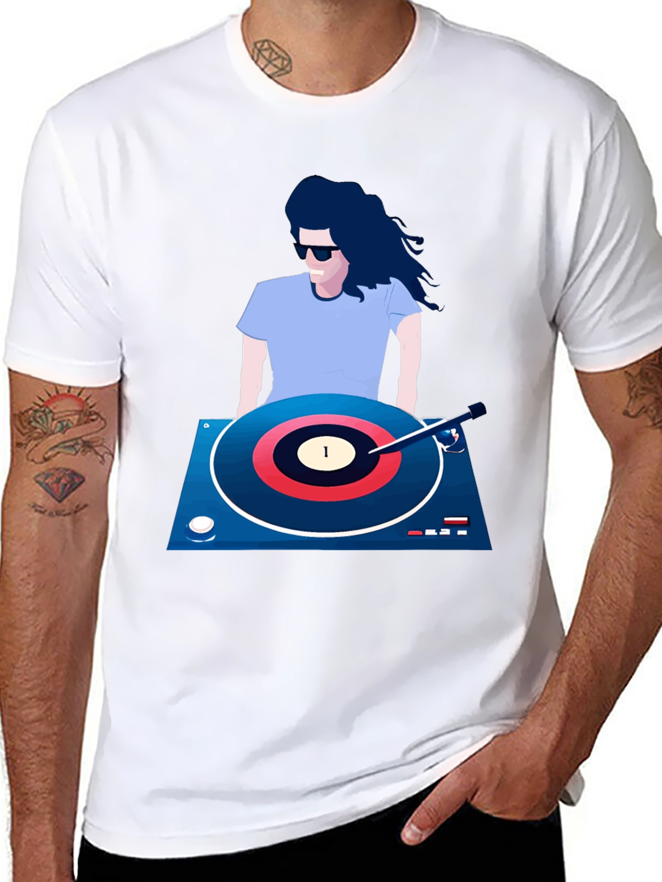 DJ Graphic Tee - Turntable Vinyl Cool T-Shirt