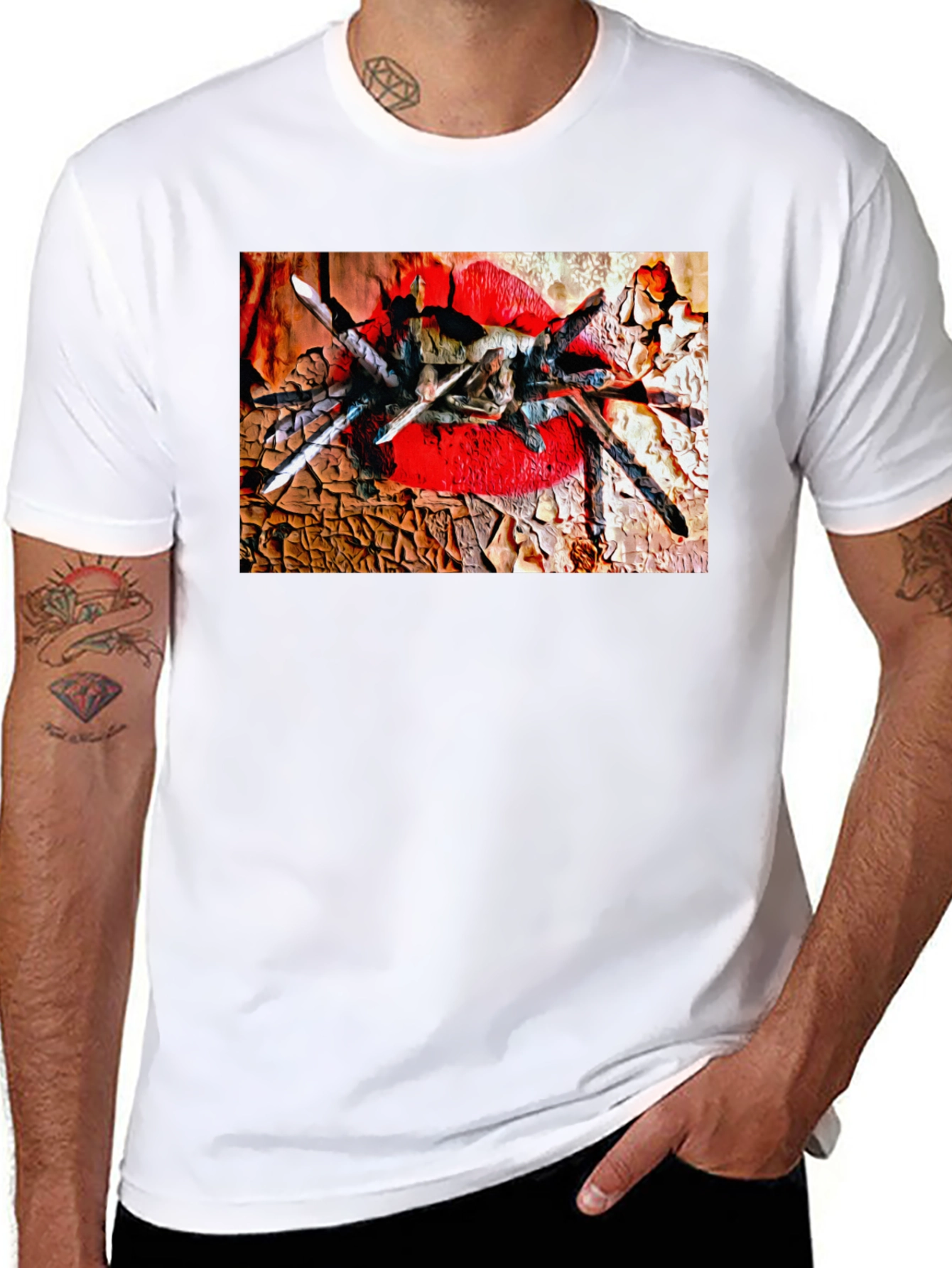 Tarantula Lips Graphic Black T-Shirt