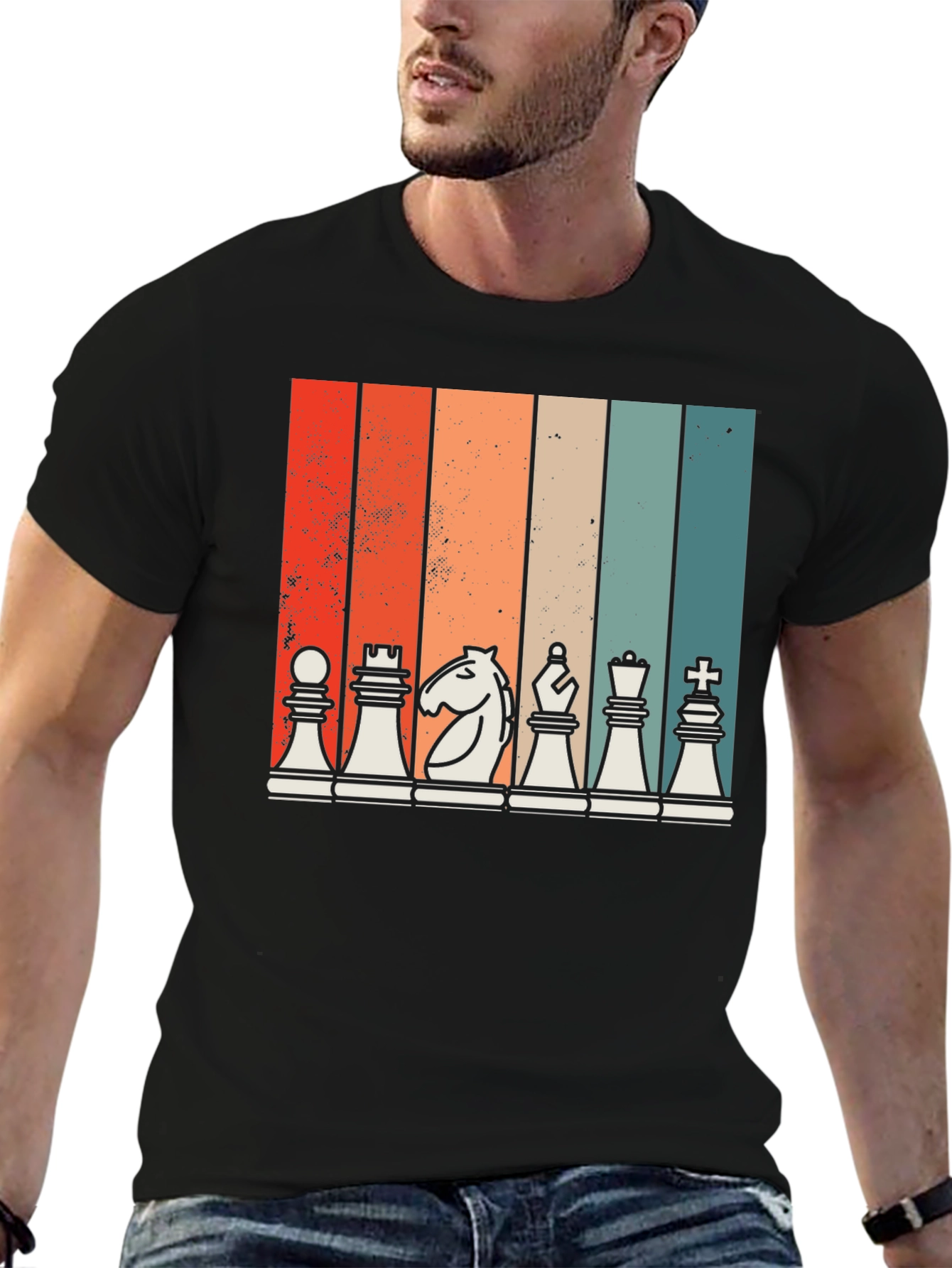 Retro Chess Piece Graphic Tee
