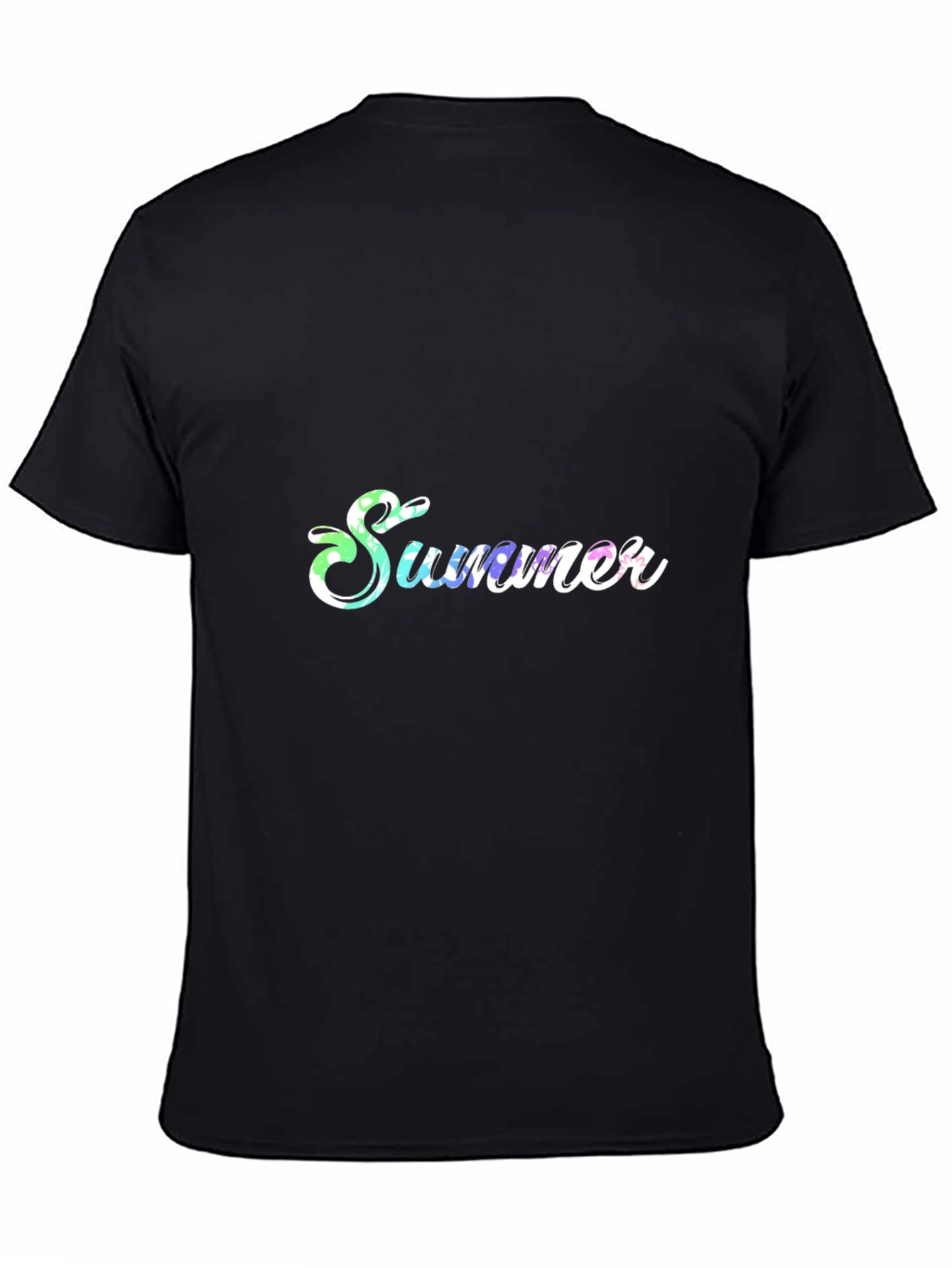 Summer Print Black T-Shirt
