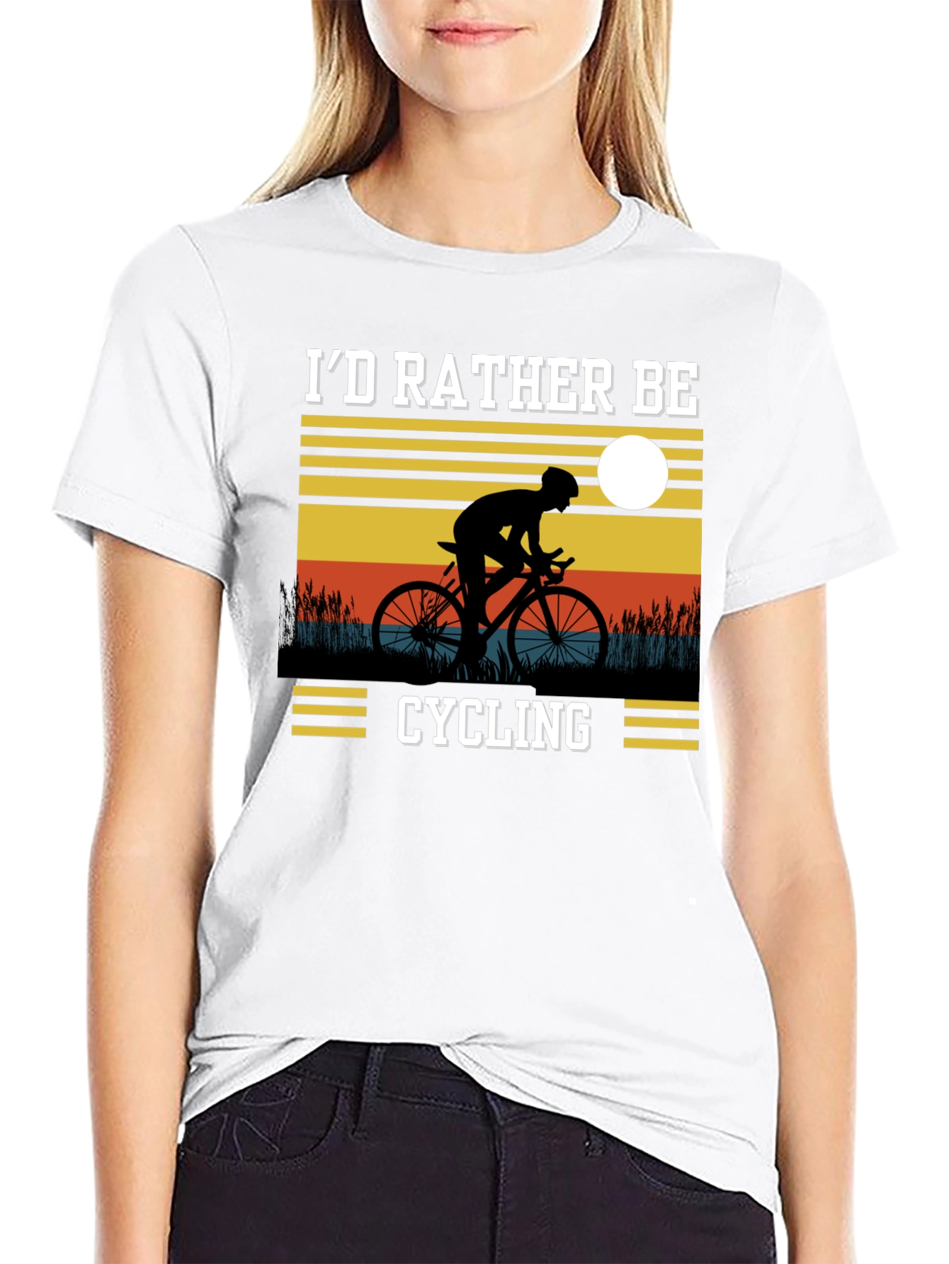 Cycling T-Shirt - Id Rather Be Cycling