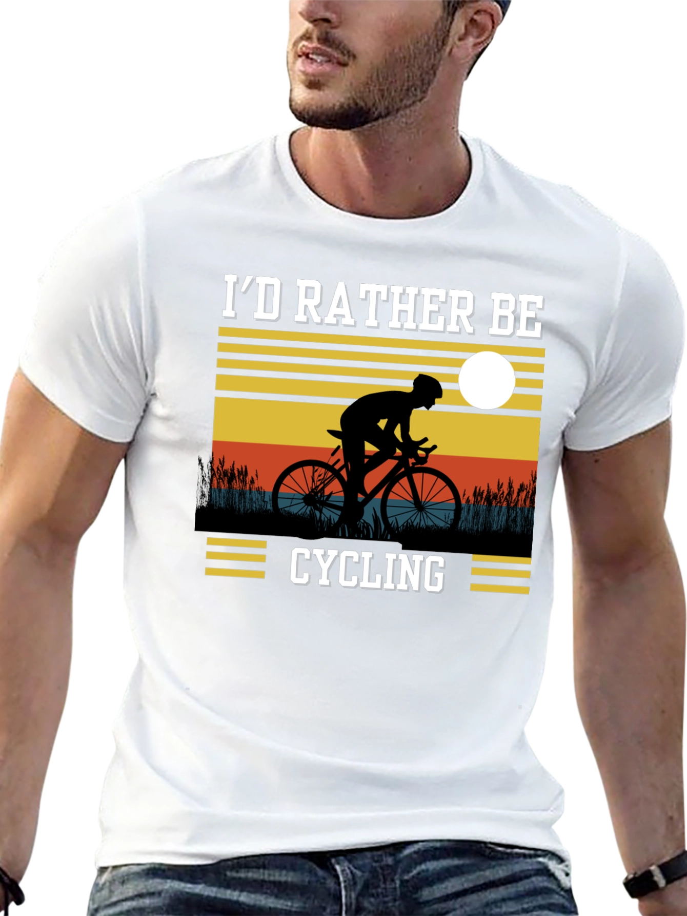 Cycling T-Shirt - Id Rather Be Cycling